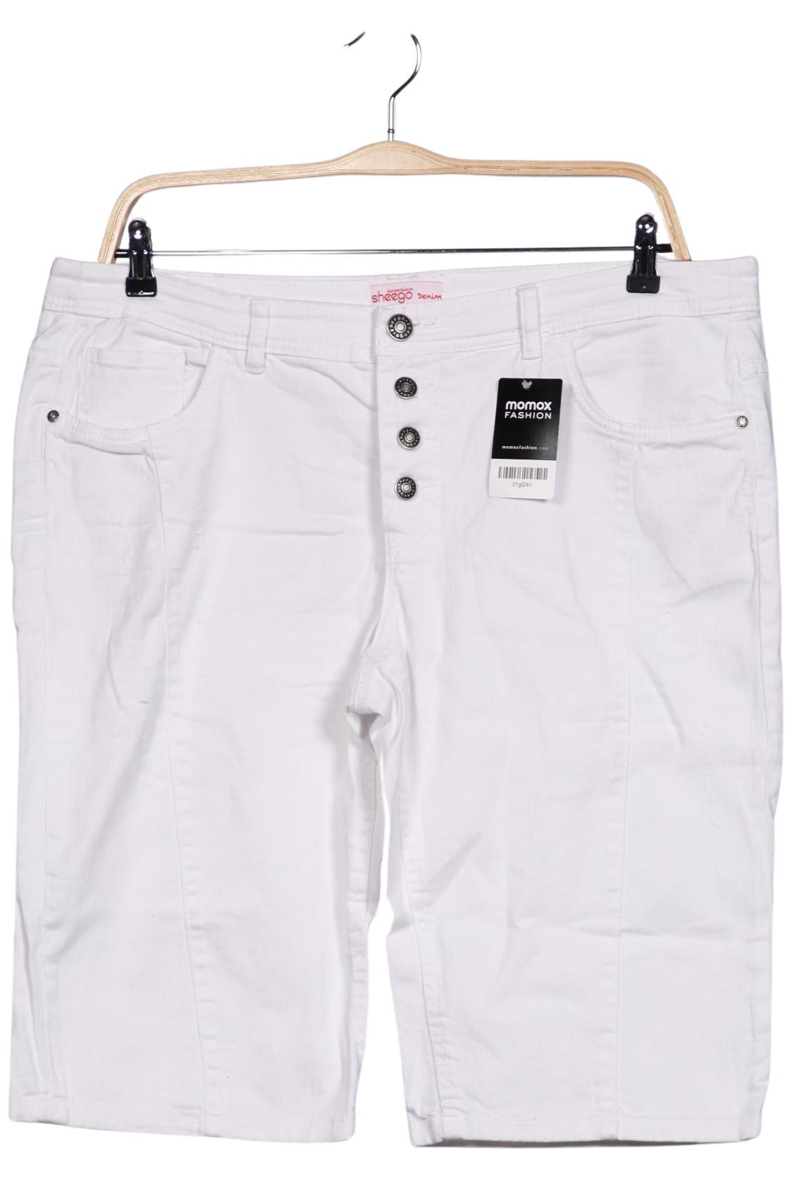 

sheego Damen Shorts, weiß, Gr. 48