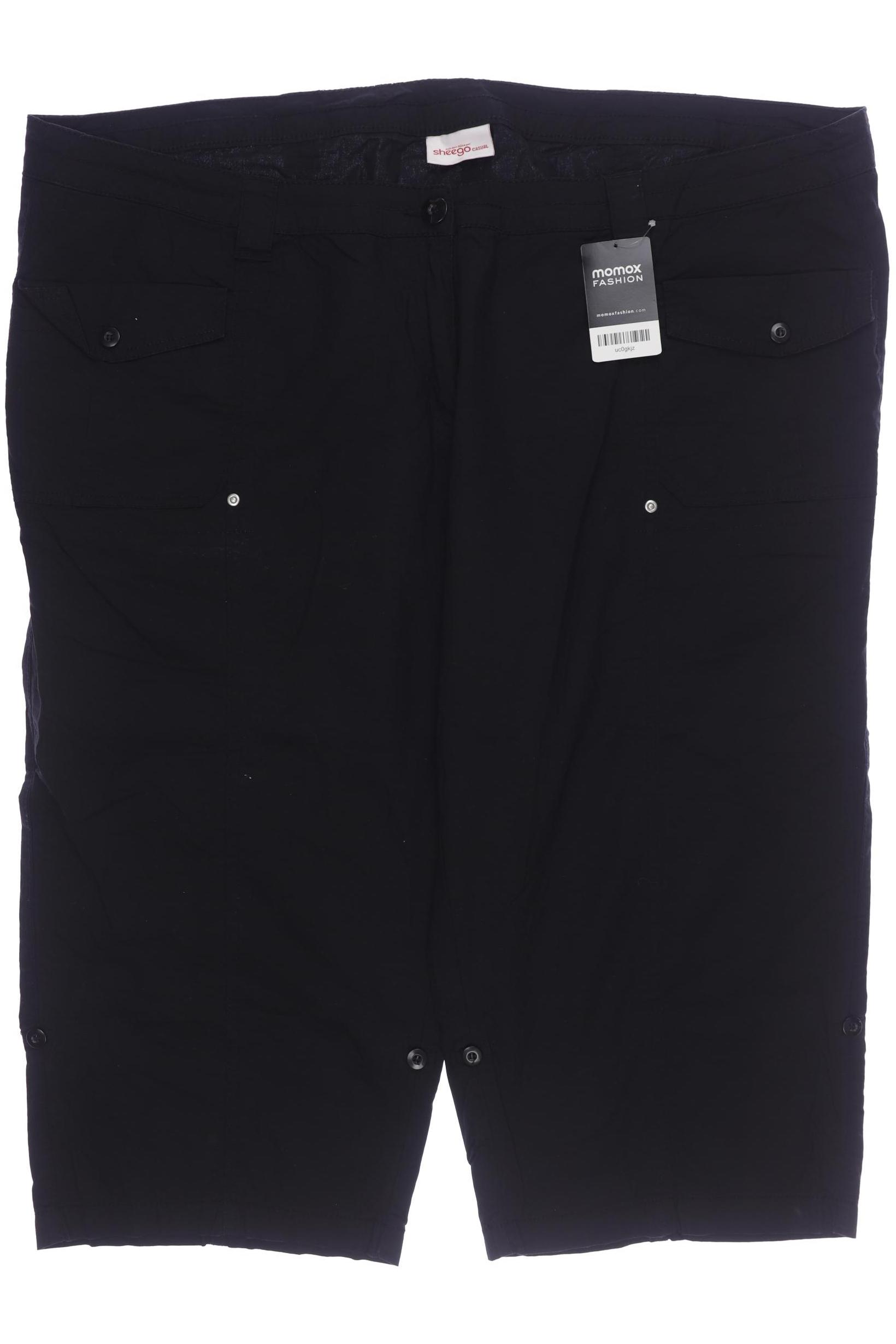 

sheego Damen Shorts, schwarz, Gr. 56