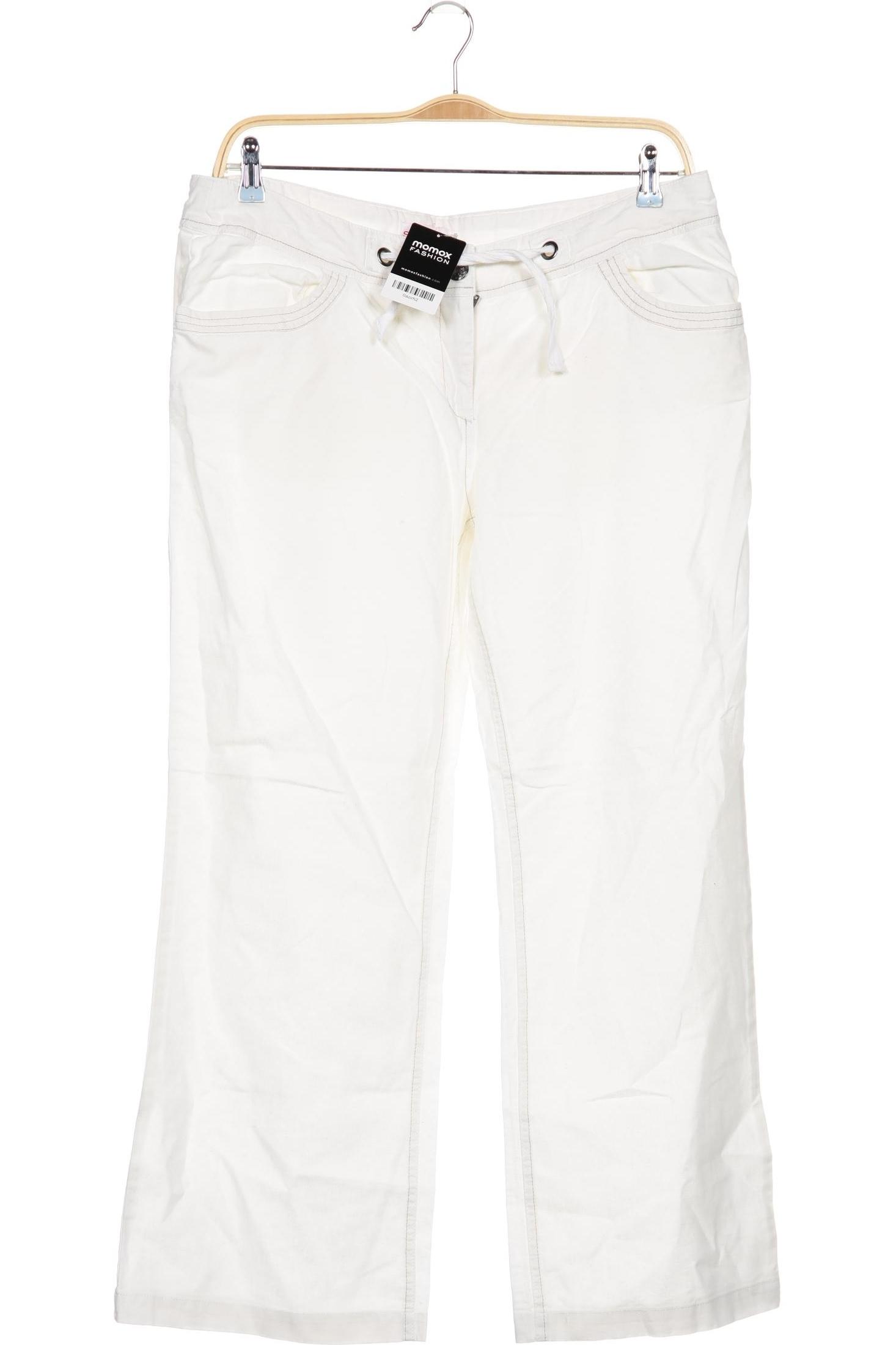 

sheego Damen Stoffhose, weiß, Gr. 23