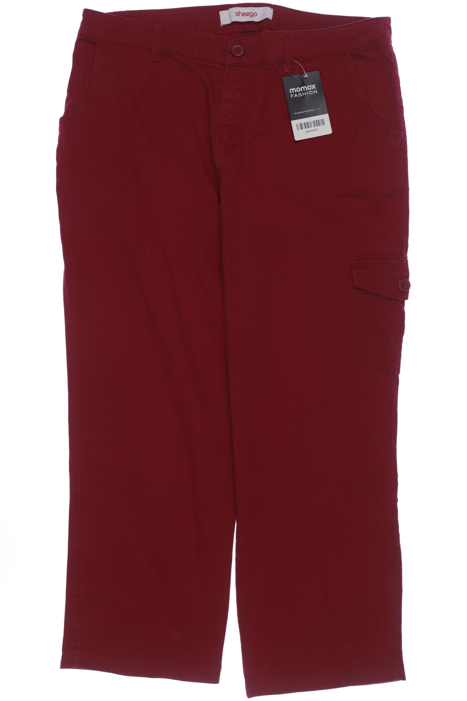 

sheego Damen Stoffhose, bordeaux, Gr. 42