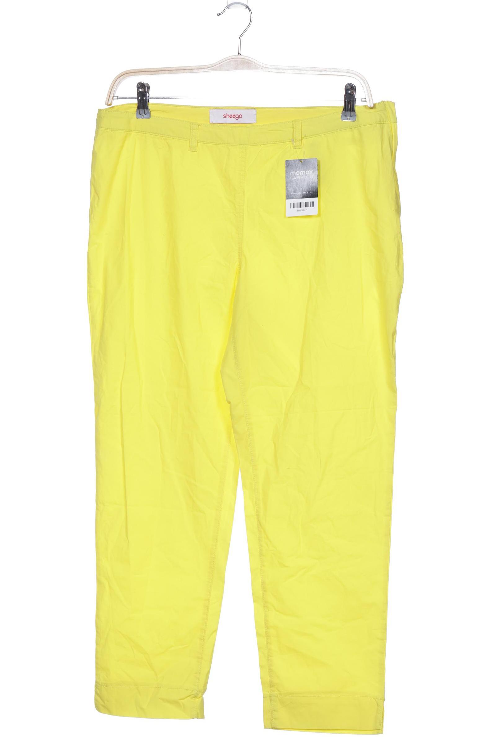 

sheego Damen Stoffhose, gelb, Gr. 46