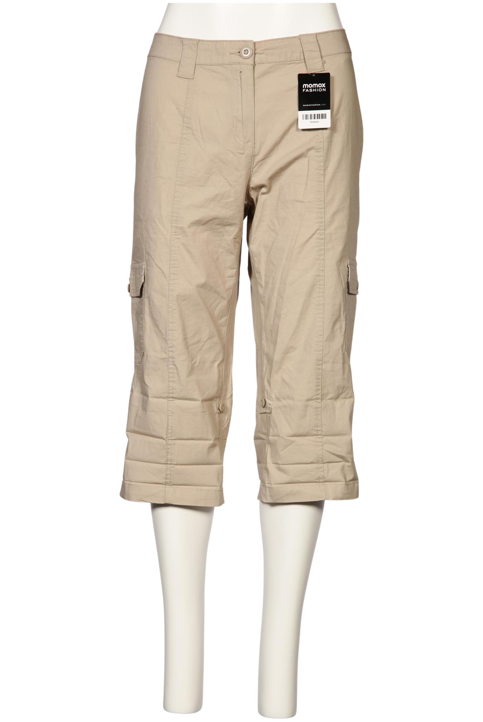 

sheego Damen Stoffhose, beige, Gr. 46