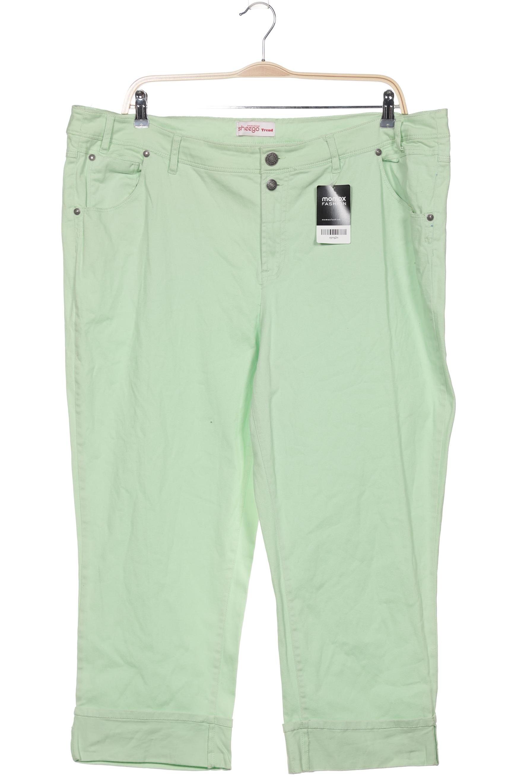 

sheego Damen Stoffhose, hellgrün, Gr. 52