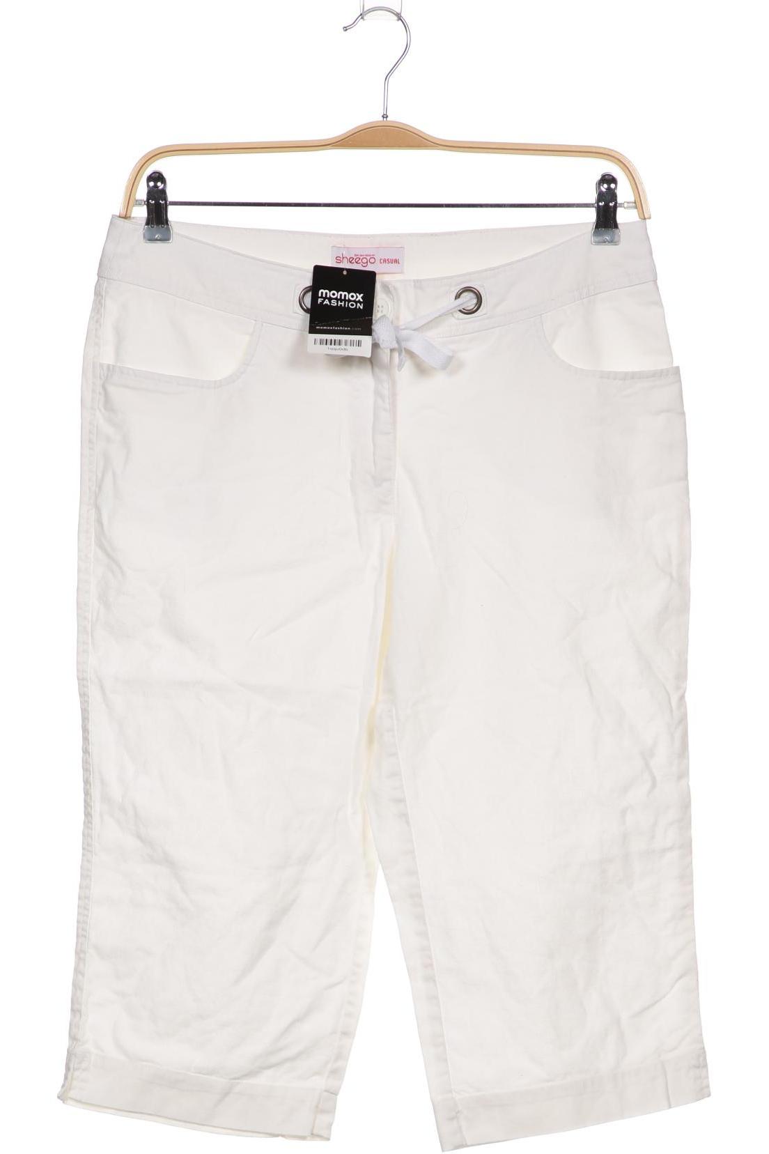 

sheego Damen Stoffhose, weiß
