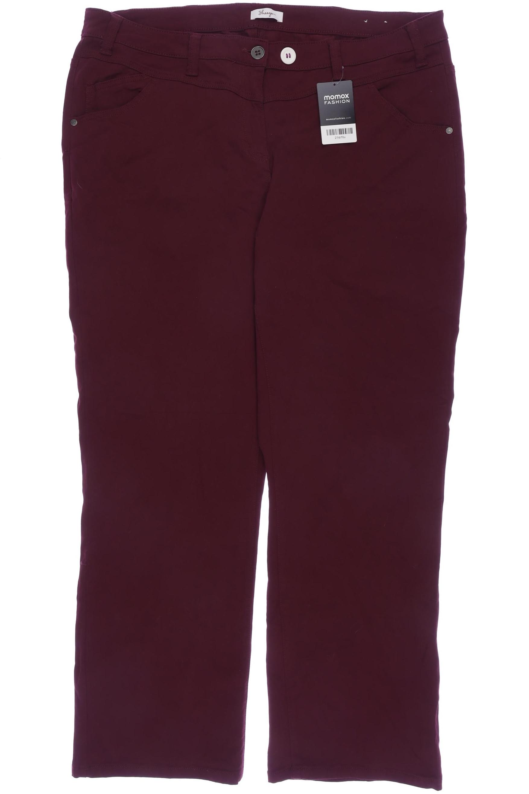 

sheego Damen Stoffhose, bordeaux, Gr. 52