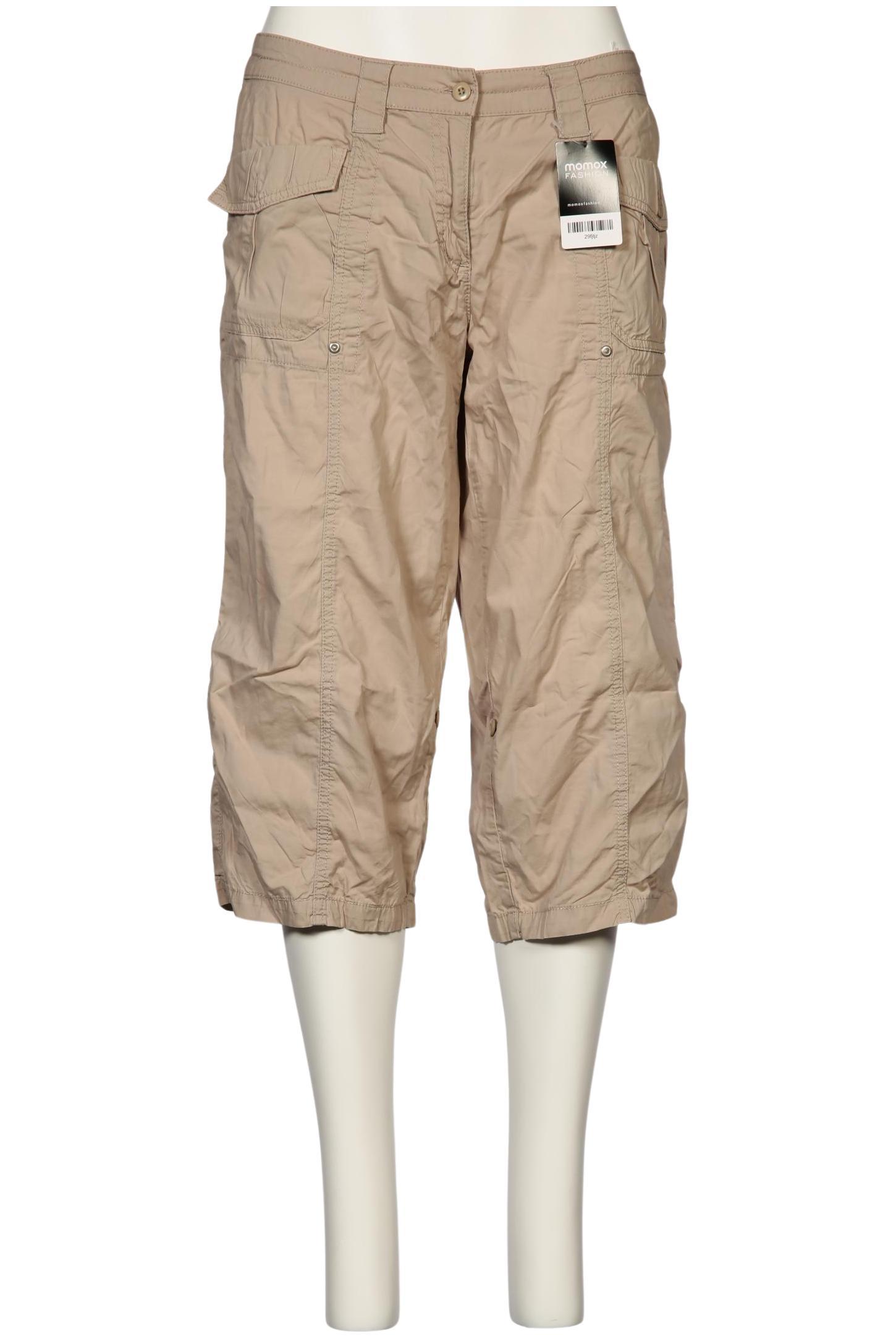 

sheego Damen Stoffhose, beige, Gr. 44
