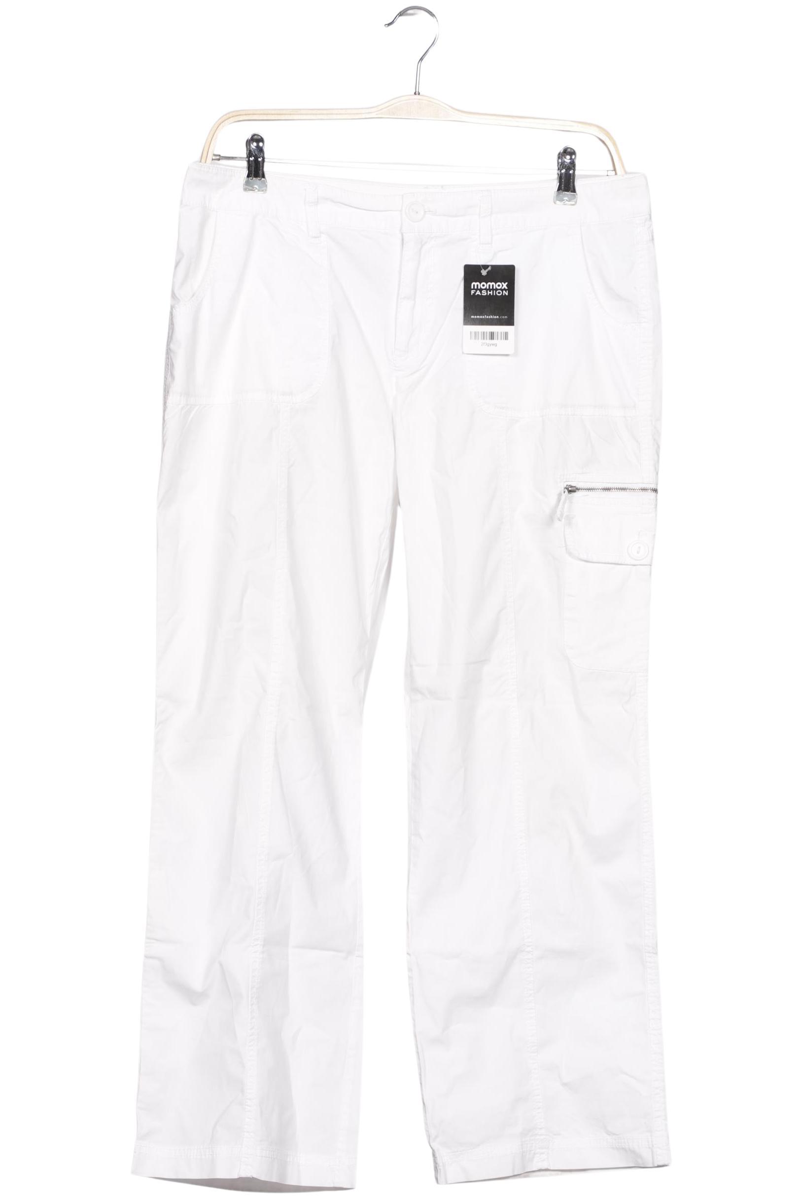

sheego Damen Stoffhose, weiß, Gr. 22