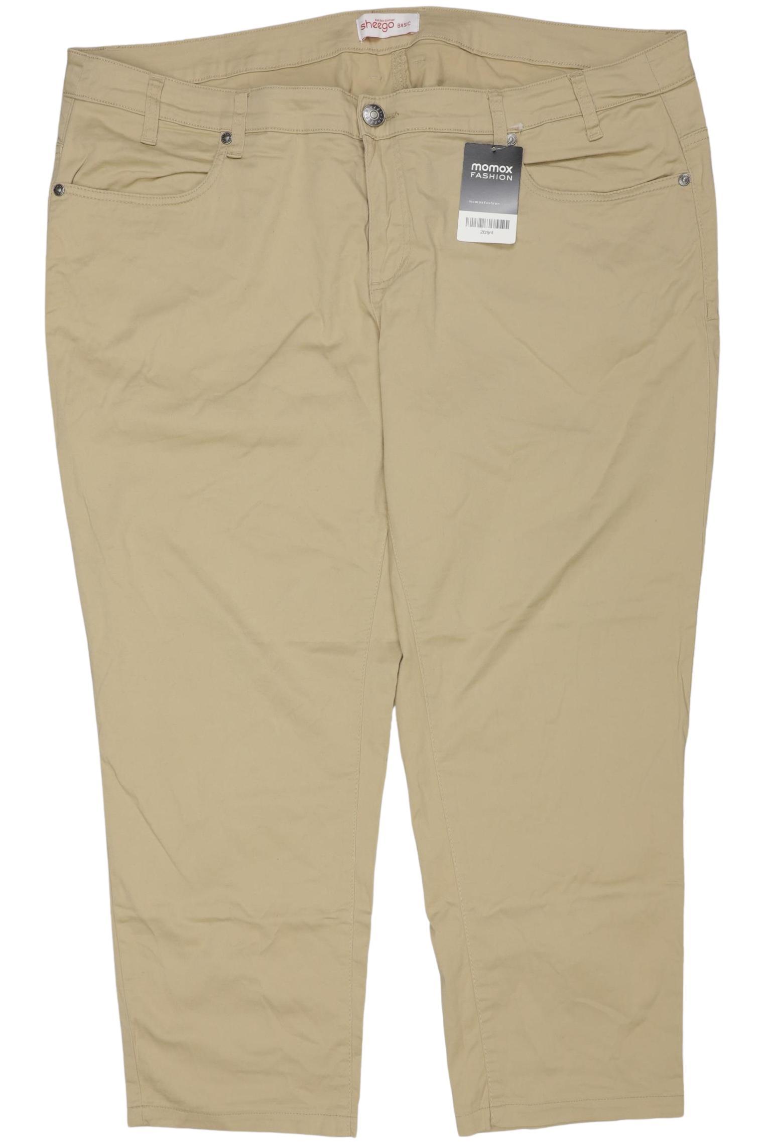 

sheego Damen Stoffhose, beige, Gr. 26