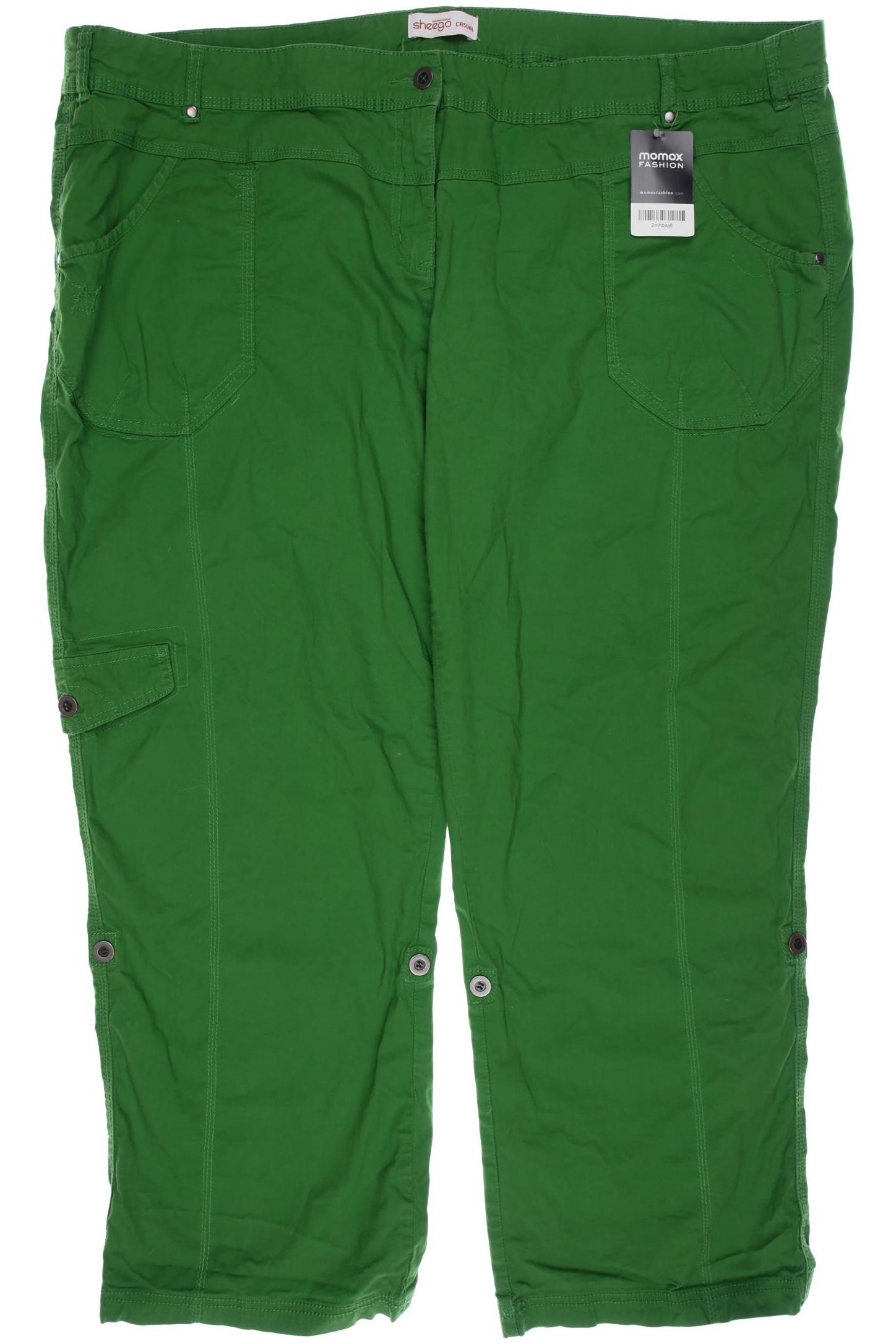

sheego Damen Stoffhose, grün, Gr. 58