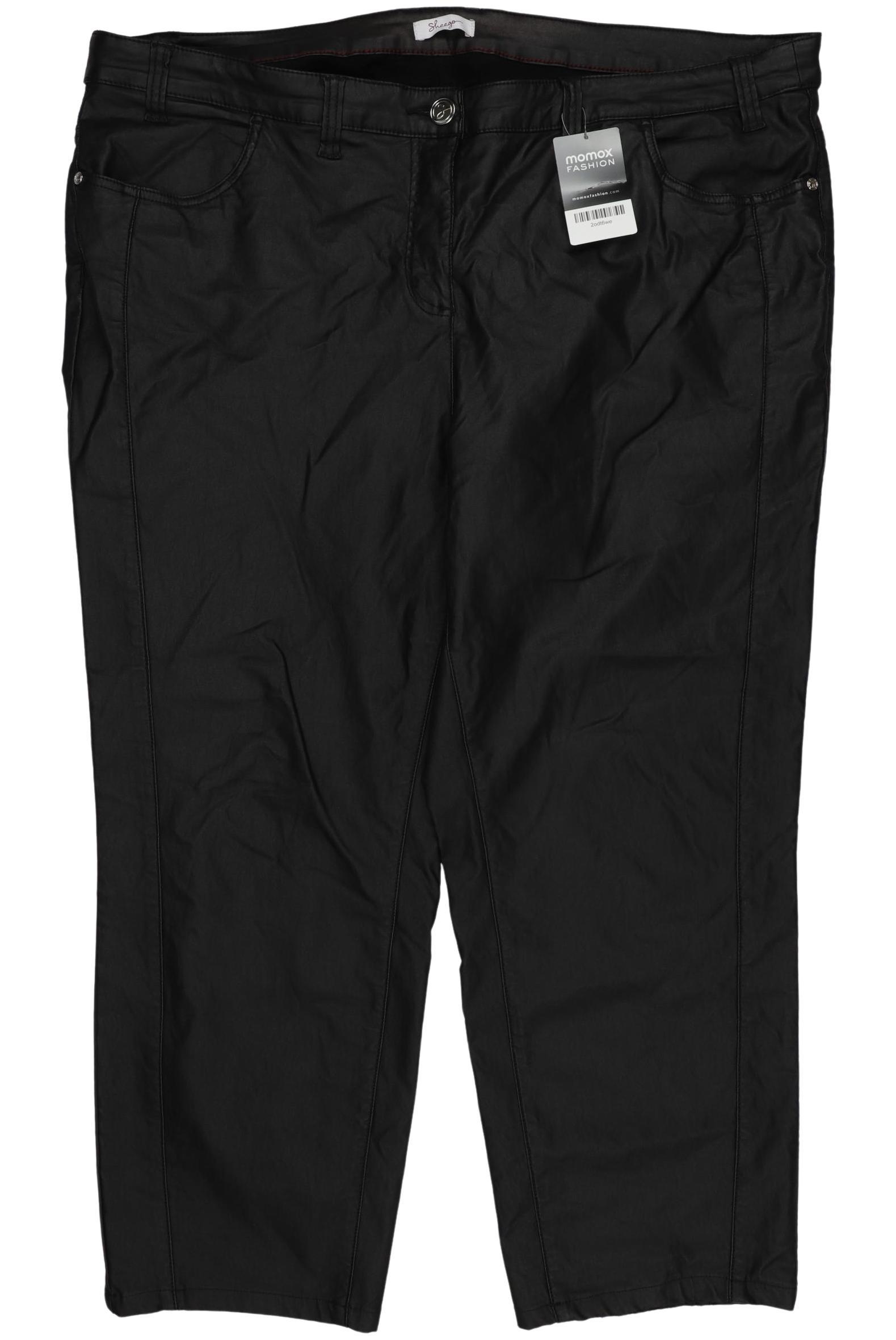 

sheego Damen Stoffhose, schwarz, Gr. 52
