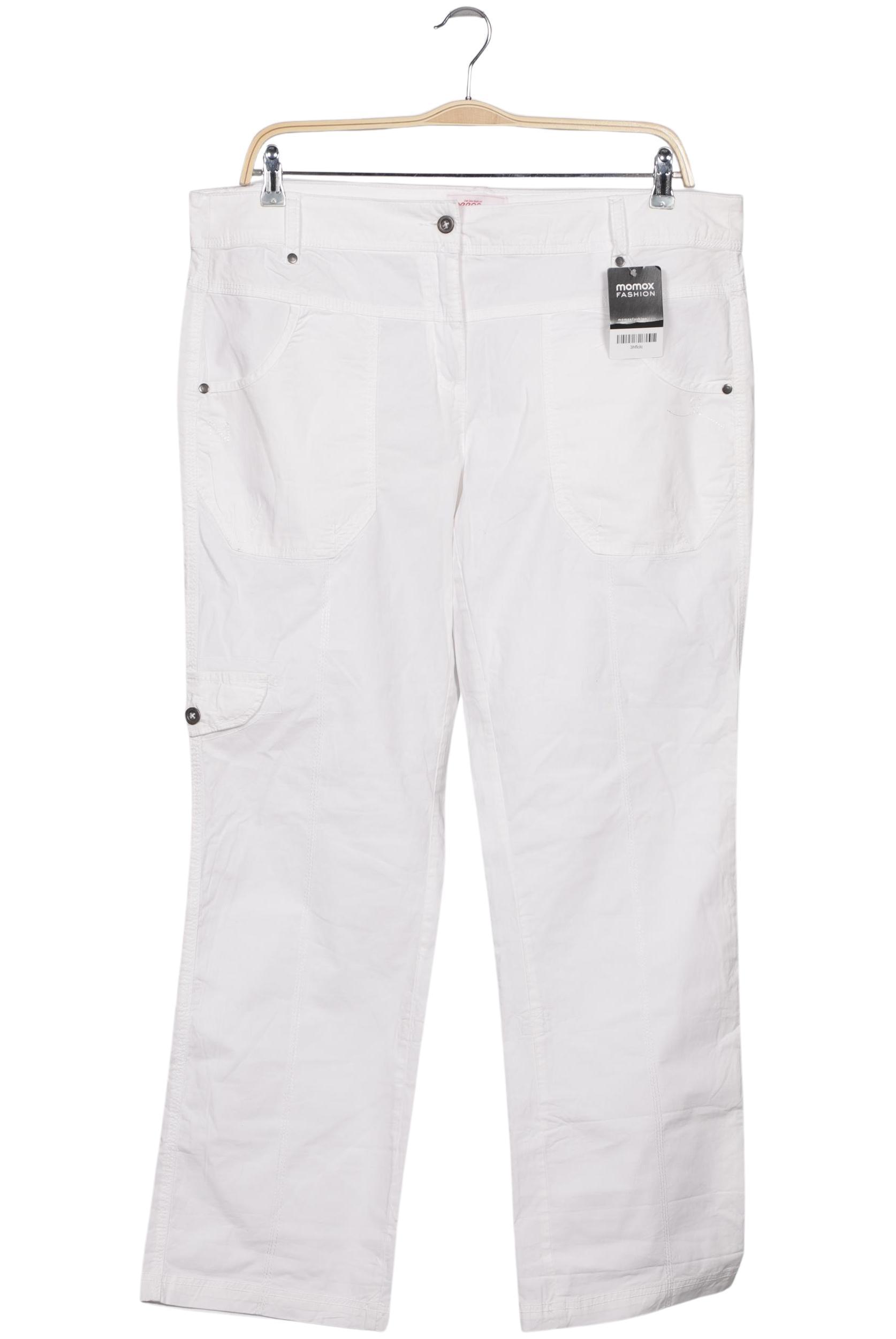 

sheego Damen Stoffhose, weiß, Gr. 46