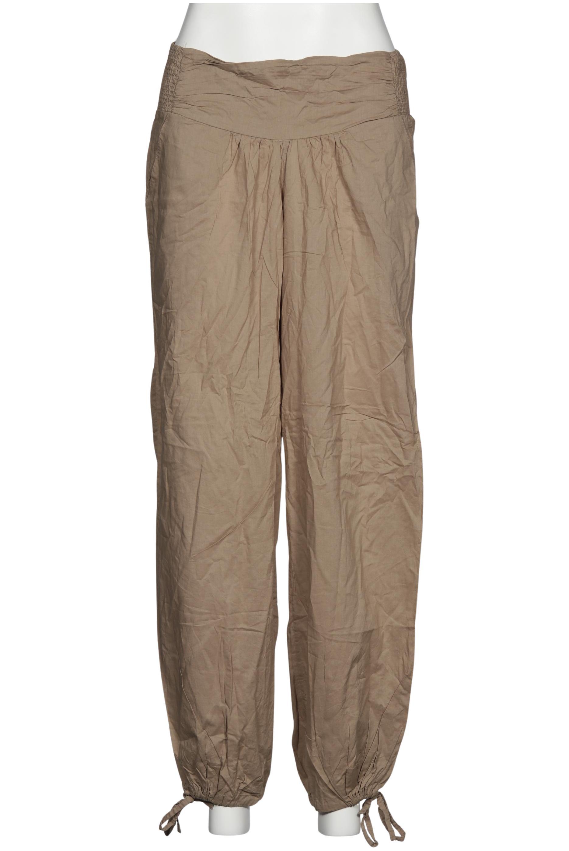 

sheego Damen Stoffhose, beige, Gr. 42