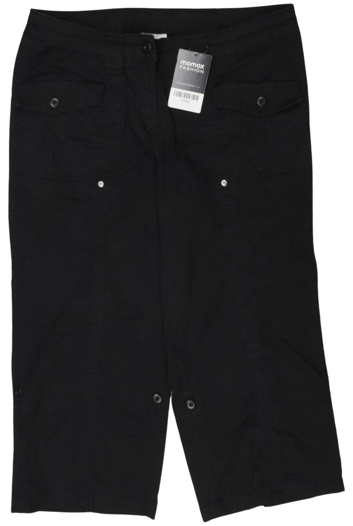 

sheego Damen Stoffhose, schwarz, Gr. 30