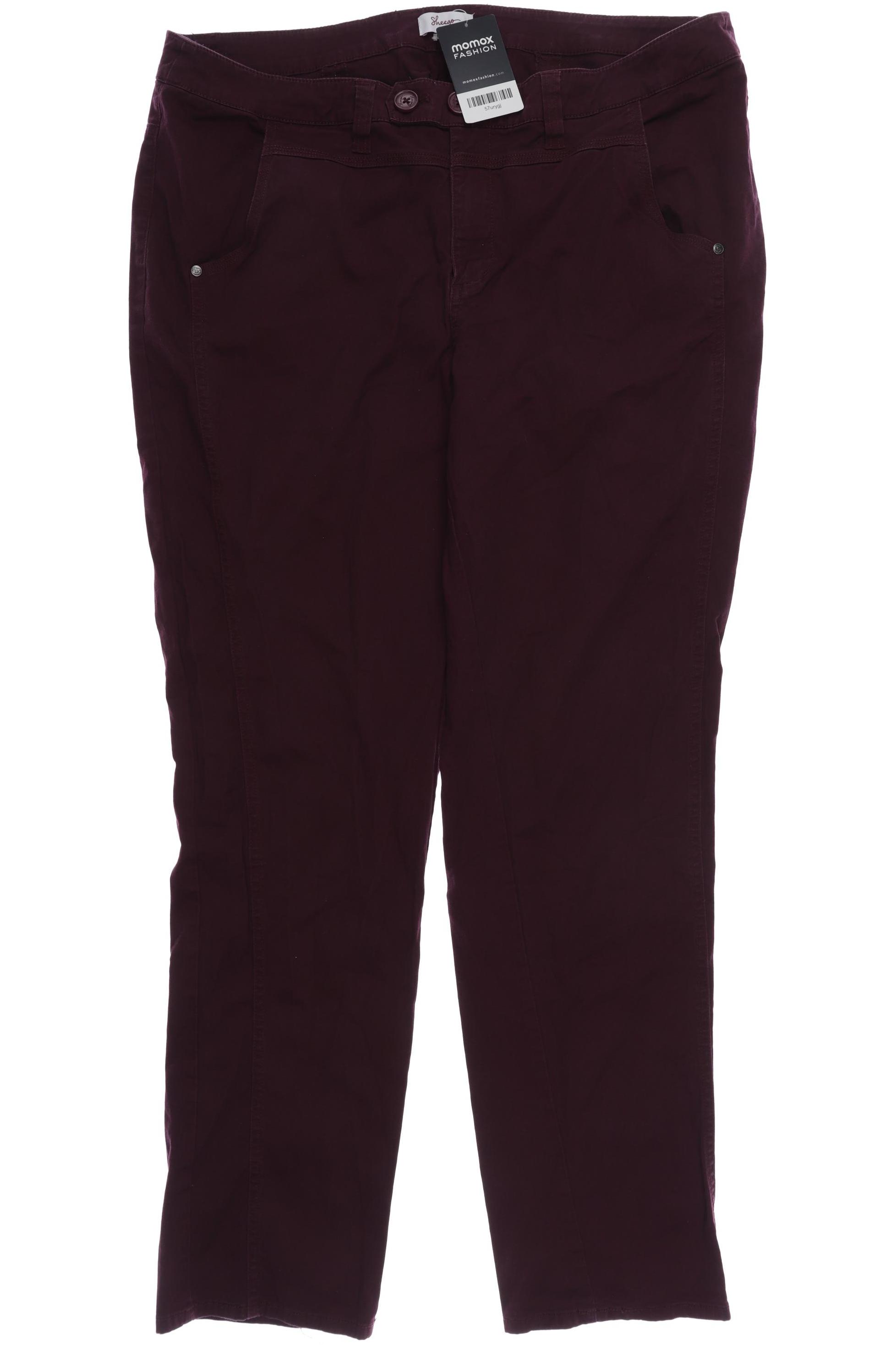 

sheego Damen Stoffhose, bordeaux, Gr. 48