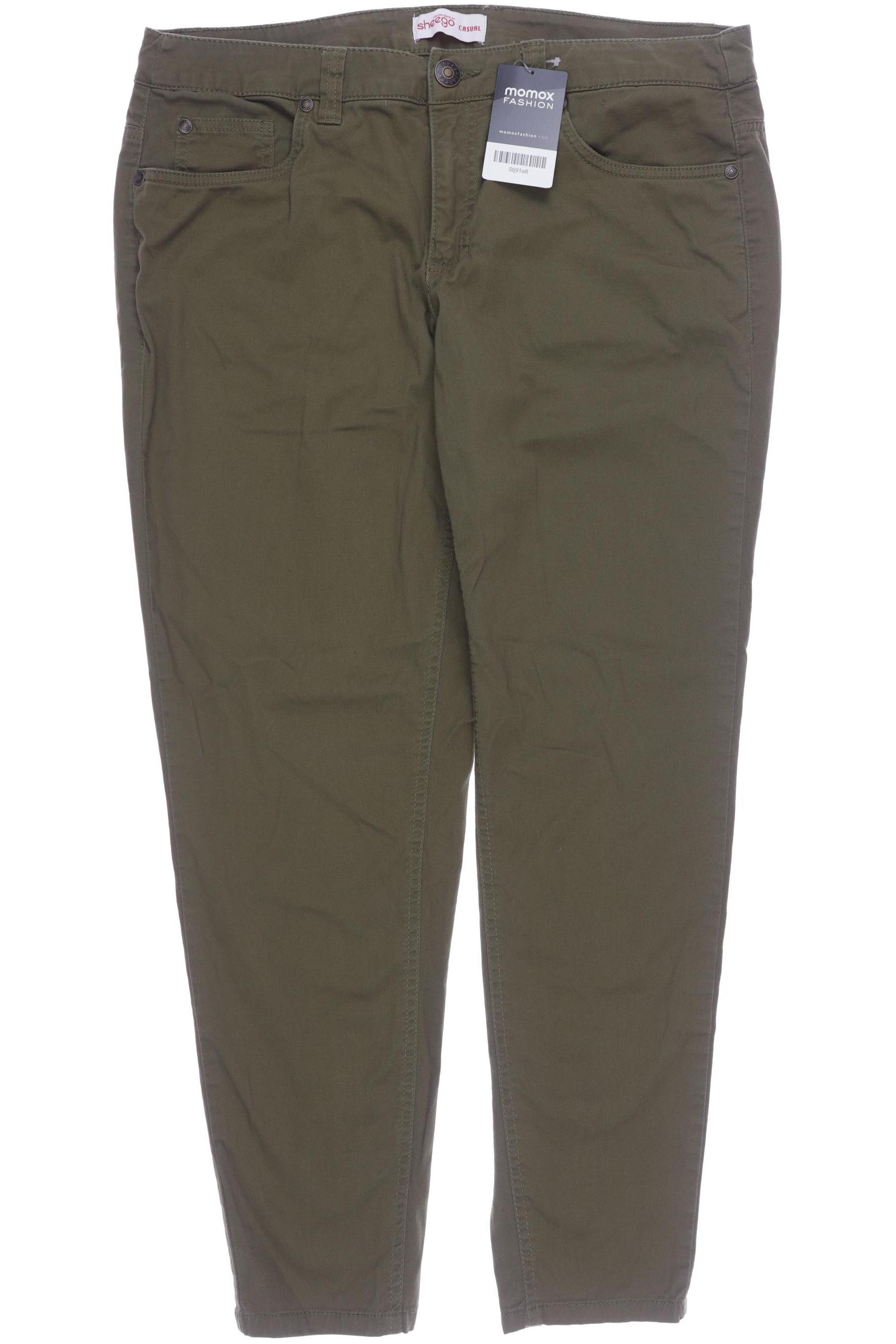 

sheego Damen Stoffhose, grün, Gr. 44