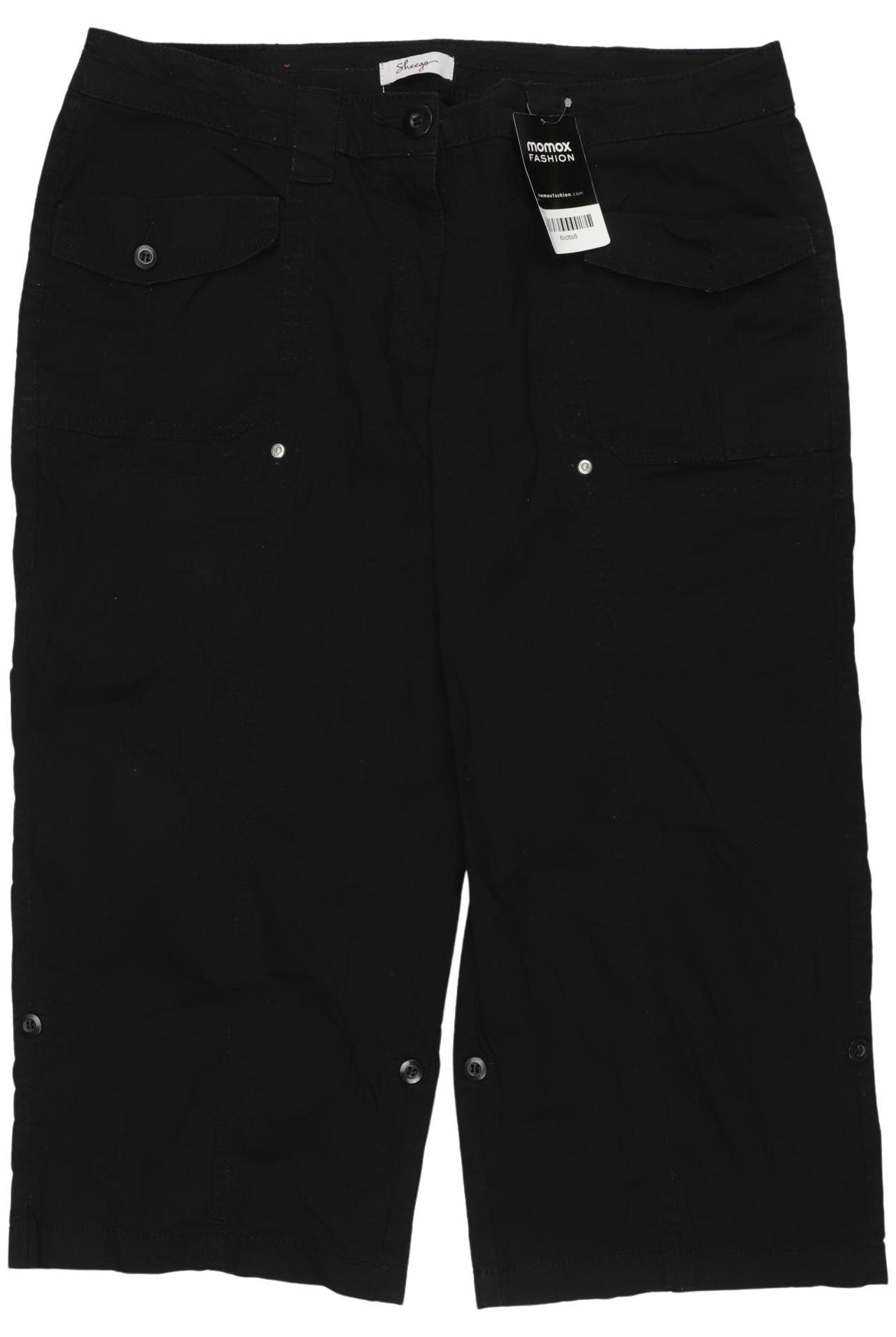 

sheego Damen Stoffhose, schwarz, Gr. 44