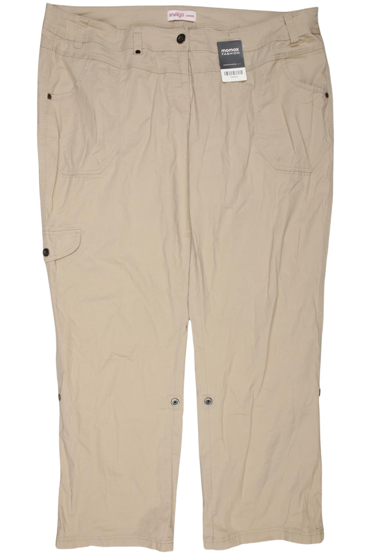 

sheego Damen Stoffhose, beige, Gr. 52