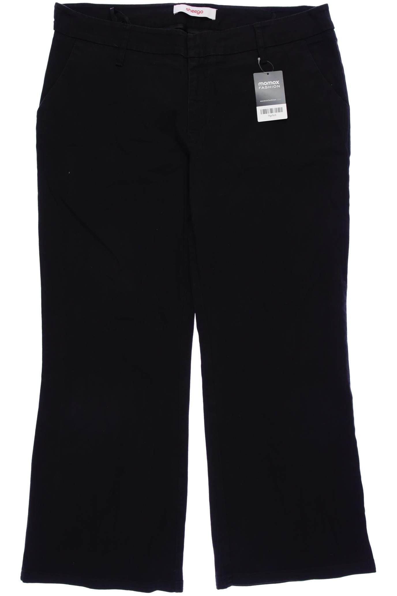 

sheego Damen Stoffhose, schwarz, Gr. 46
