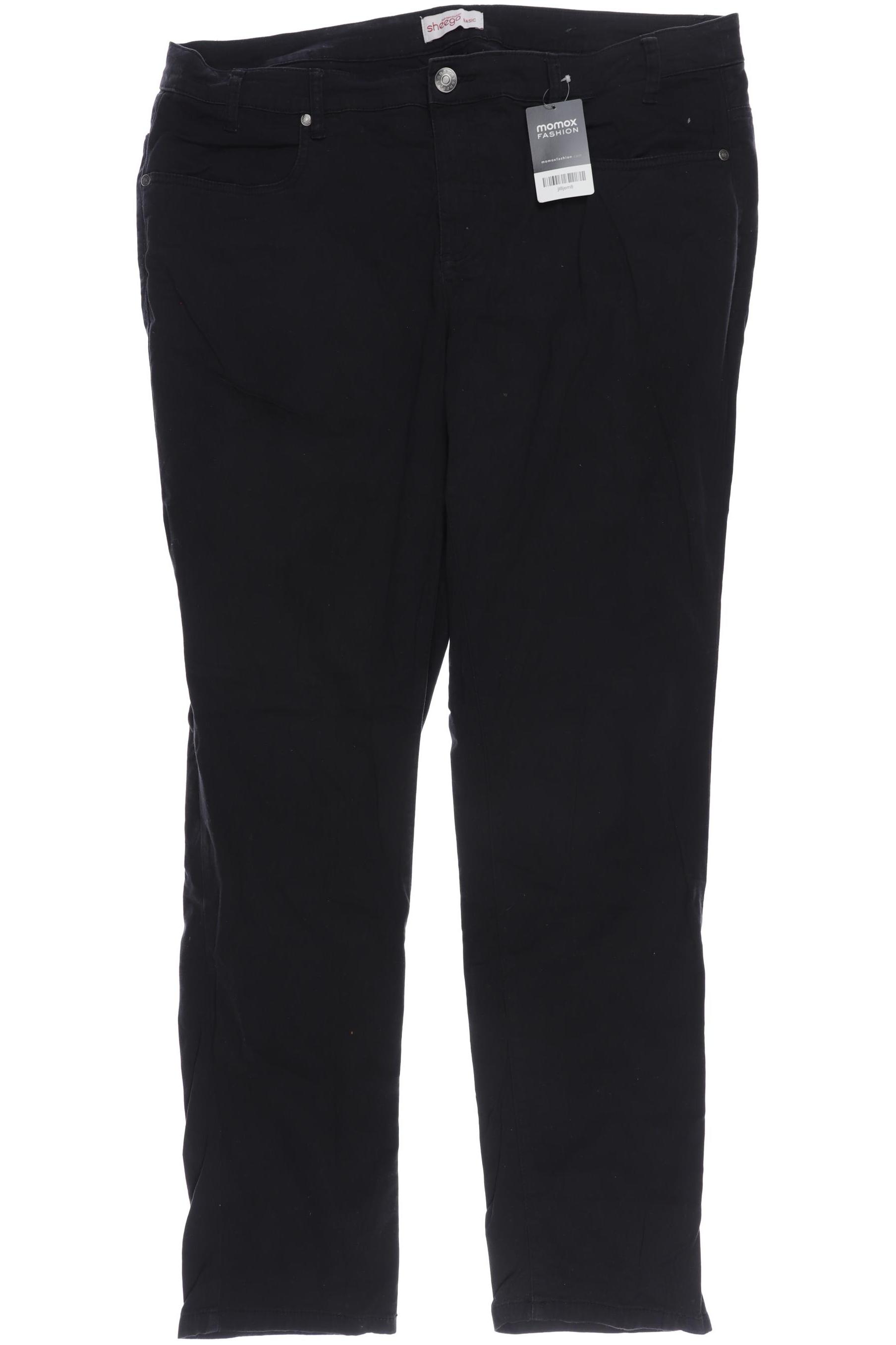 

sheego Damen Stoffhose, schwarz, Gr. 100