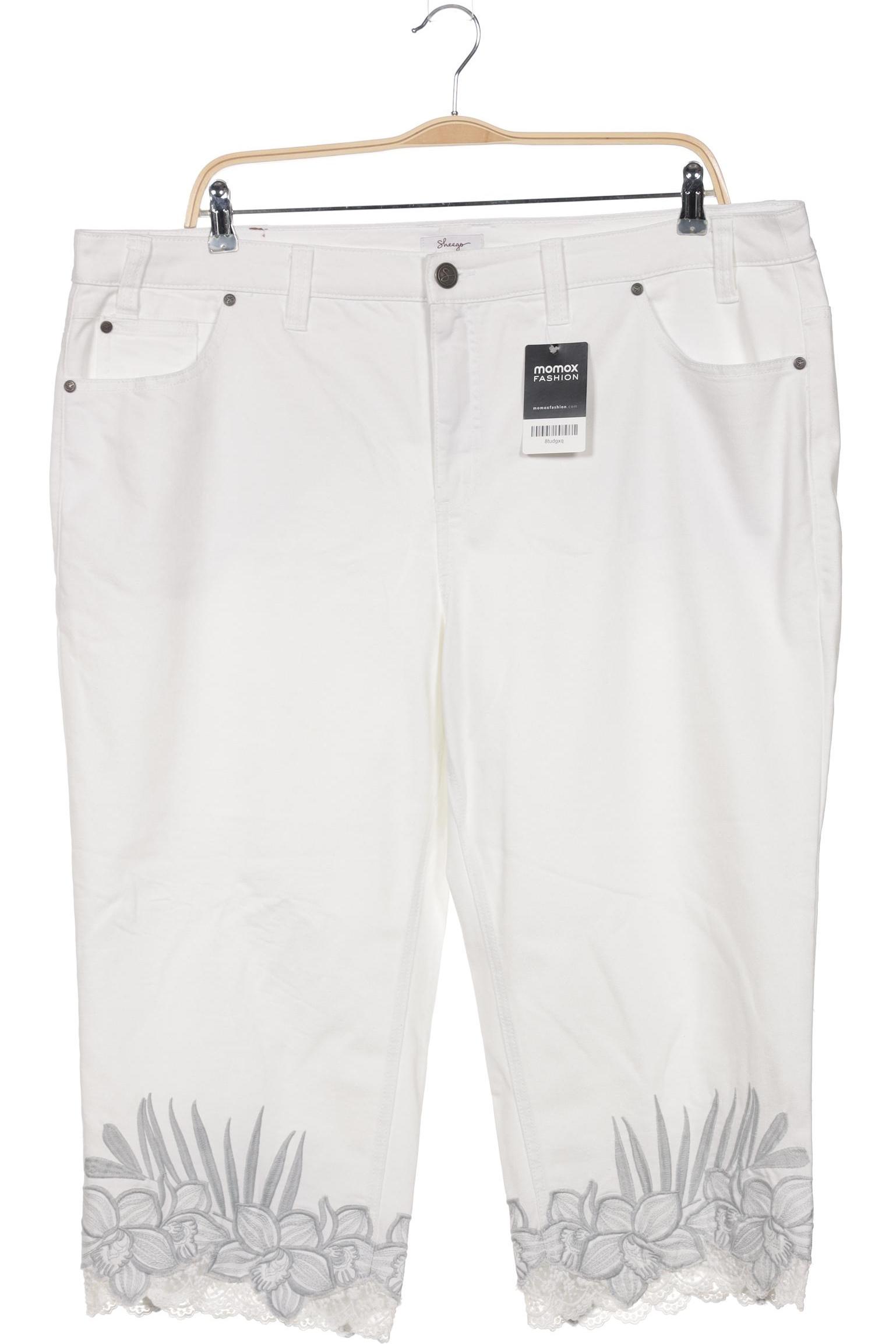 

sheego Damen Stoffhose, weiß, Gr. 52