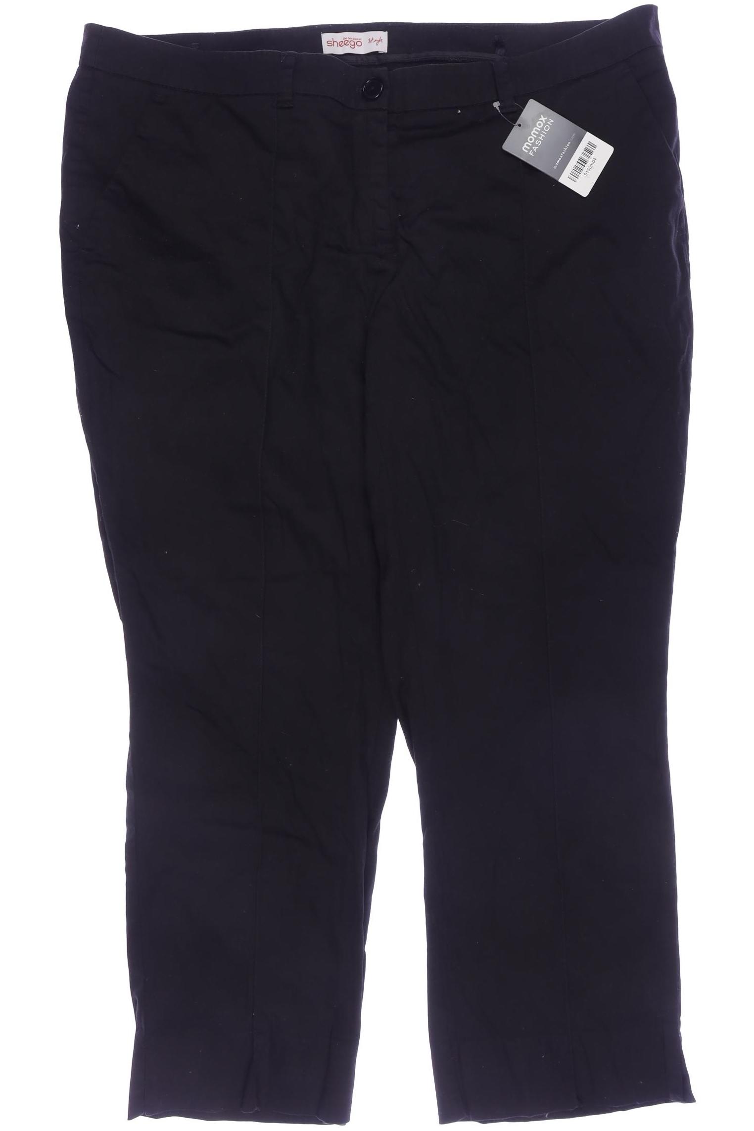 

sheego Damen Stoffhose, schwarz, Gr. 48