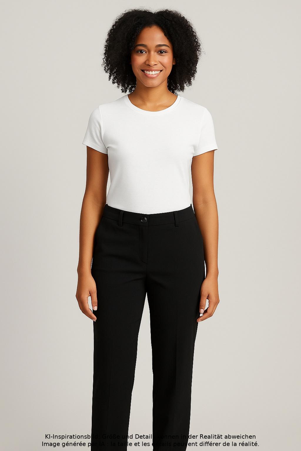 

sheego Damen Stoffhose, schwarz, Gr. 58