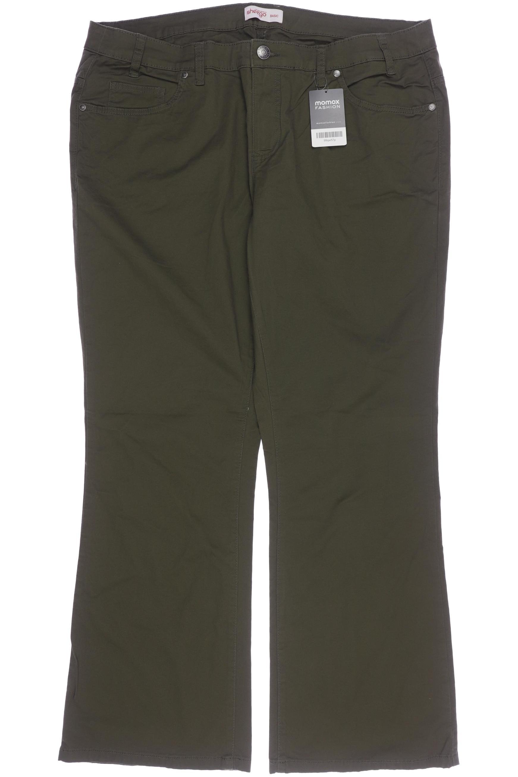 

sheego Damen Stoffhose, grün, Gr. 50
