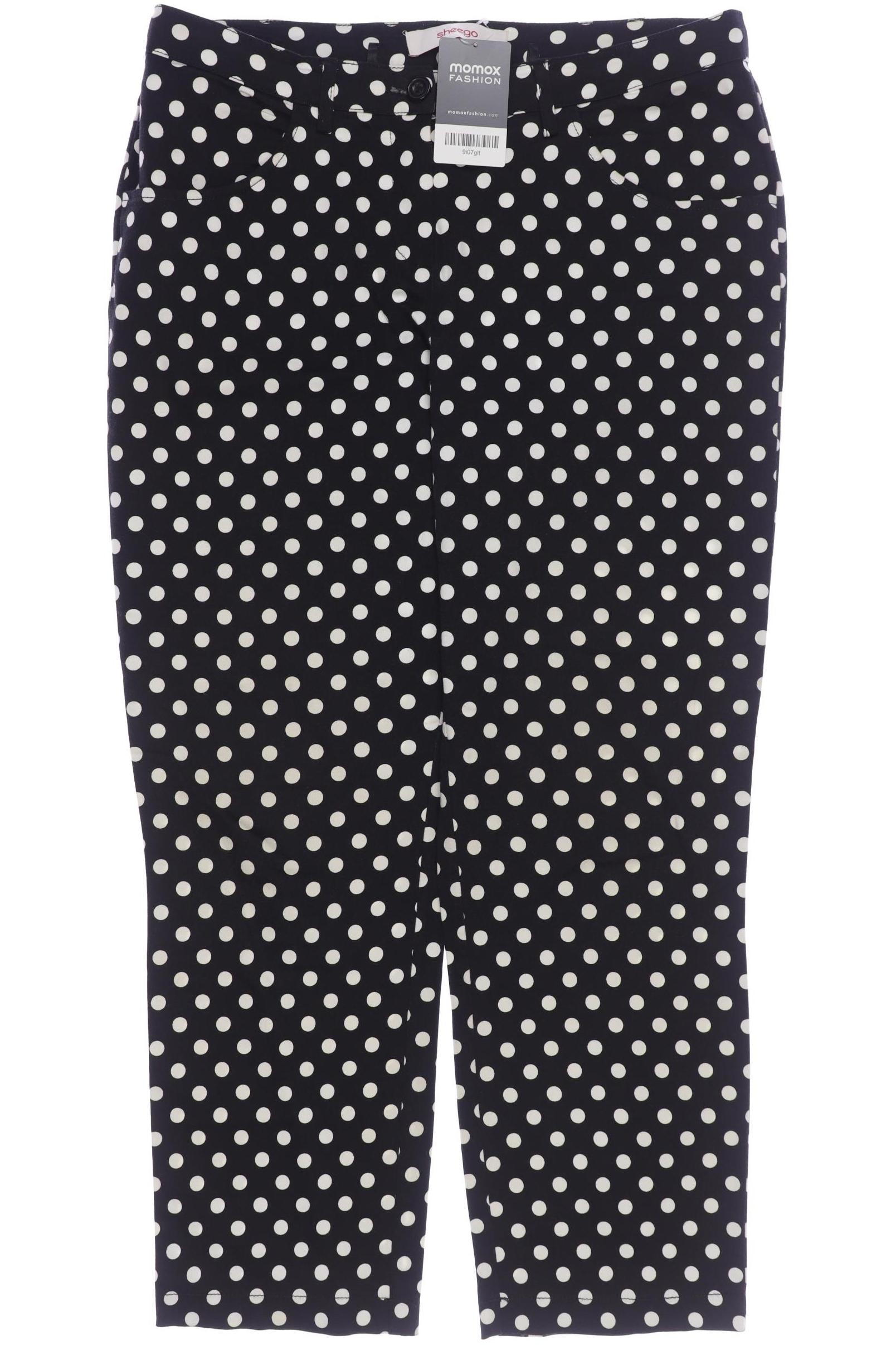 

sheego Damen Stoffhose, schwarz, Gr. 40