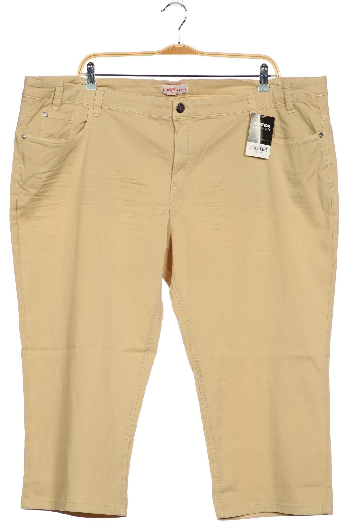 

sheego Damen Stoffhose, beige, Gr. 58