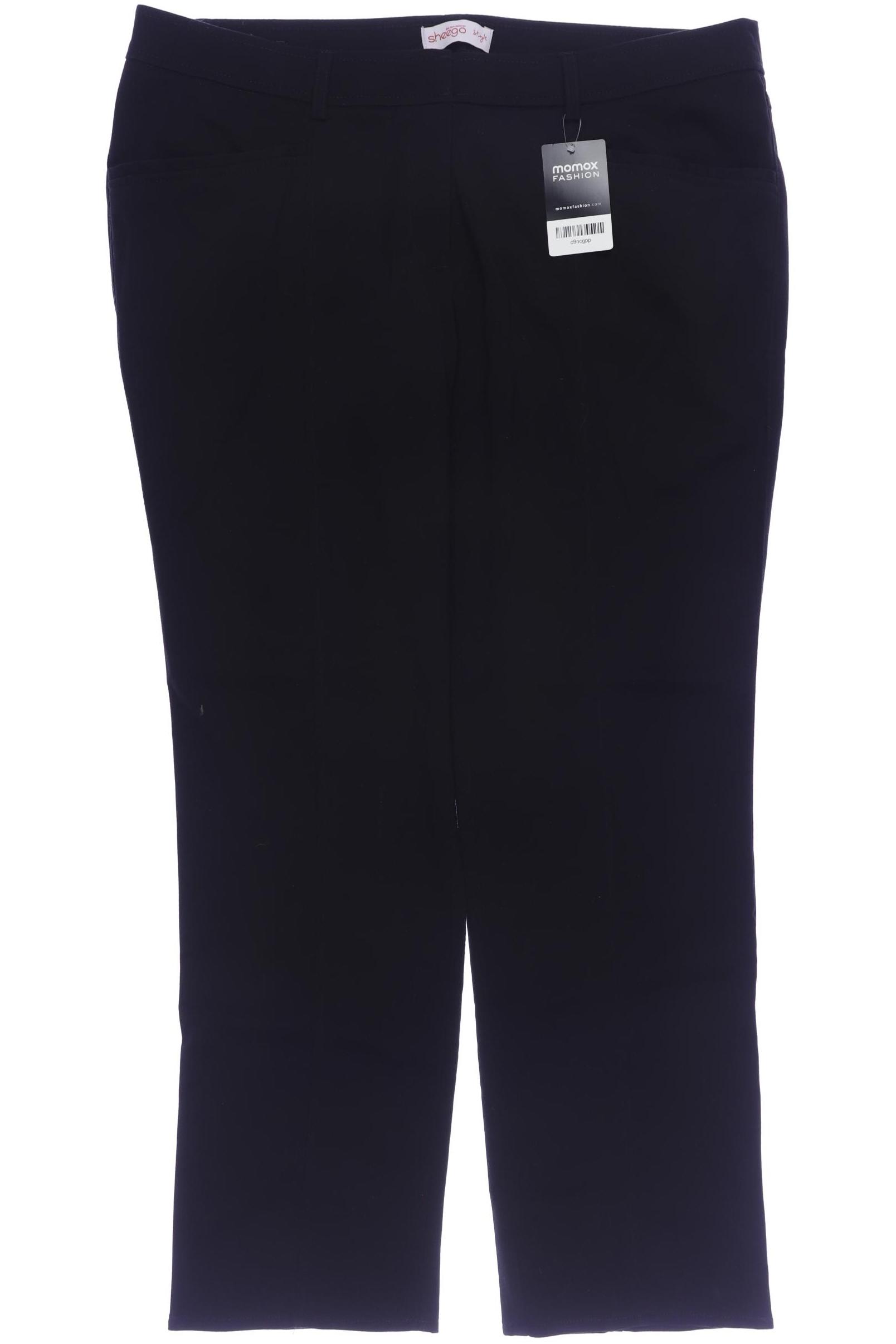 

sheego Damen Stoffhose, schwarz, Gr. 24