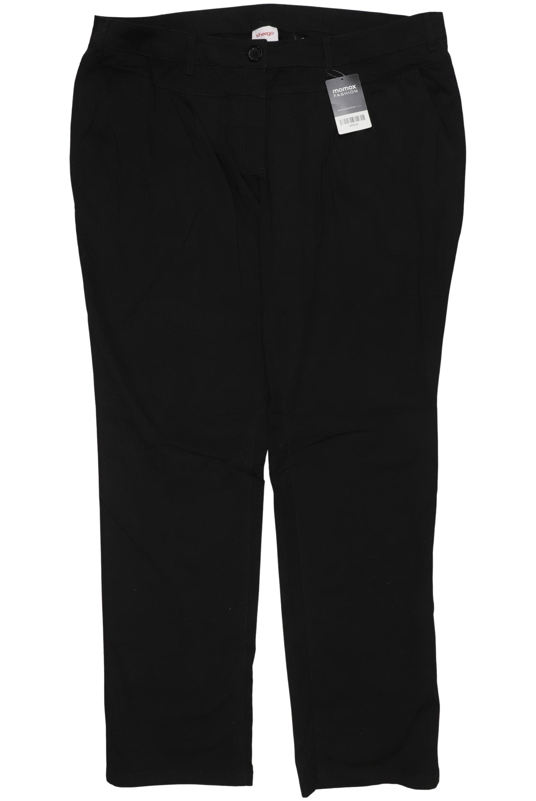 

sheego Damen Stoffhose, schwarz, Gr. 100