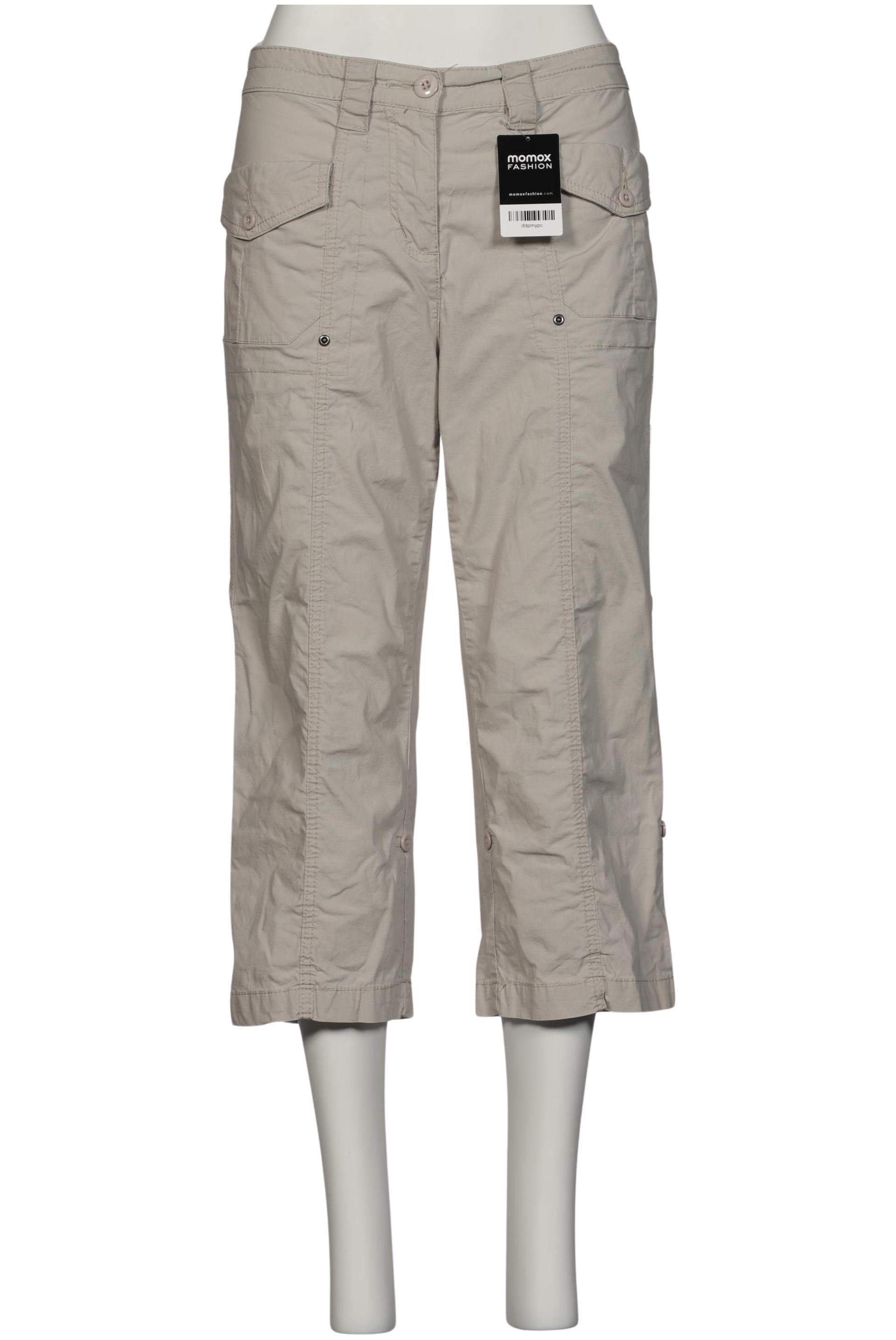 

sheego Damen Stoffhose, beige, Gr. 42