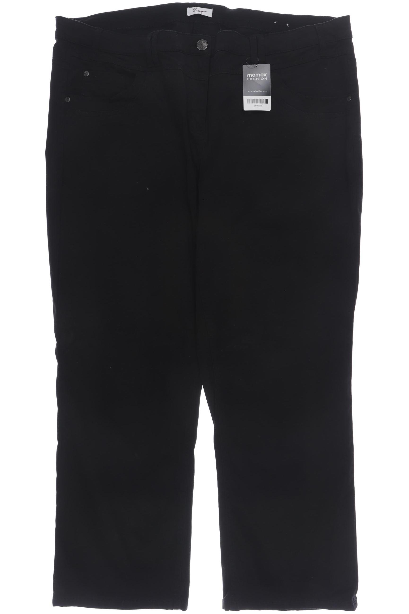 

sheego Damen Stoffhose, schwarz, Gr. 54
