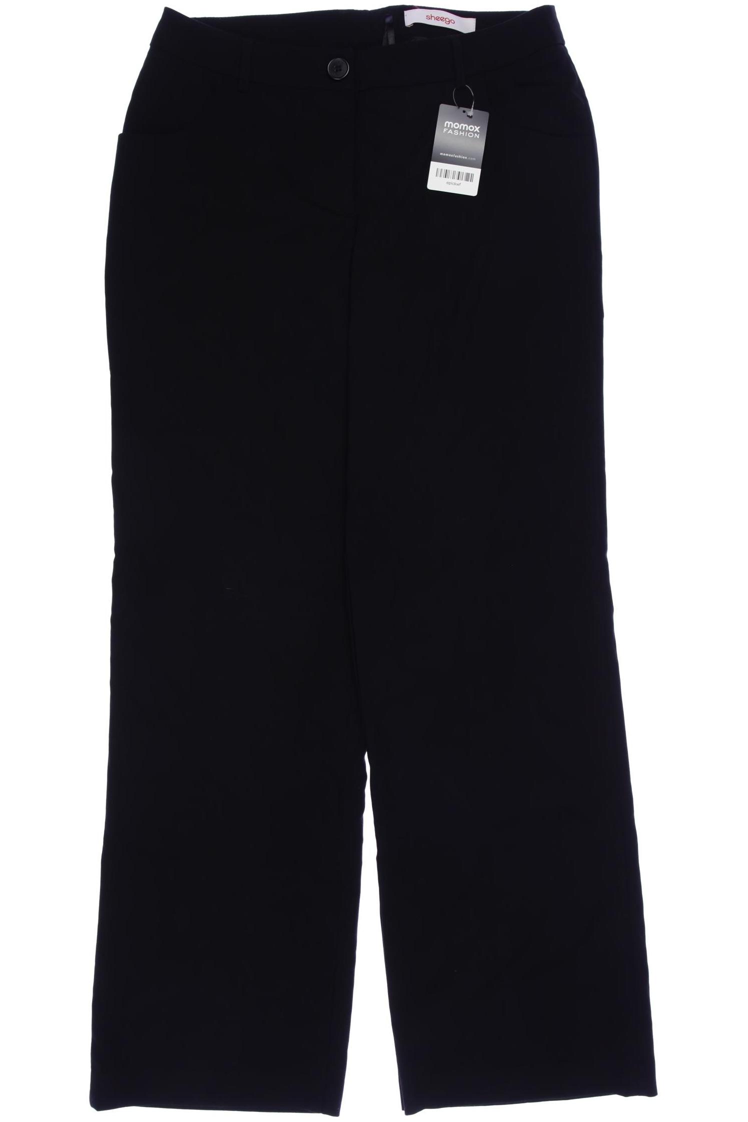 

sheego Damen Stoffhose, schwarz, Gr. 40