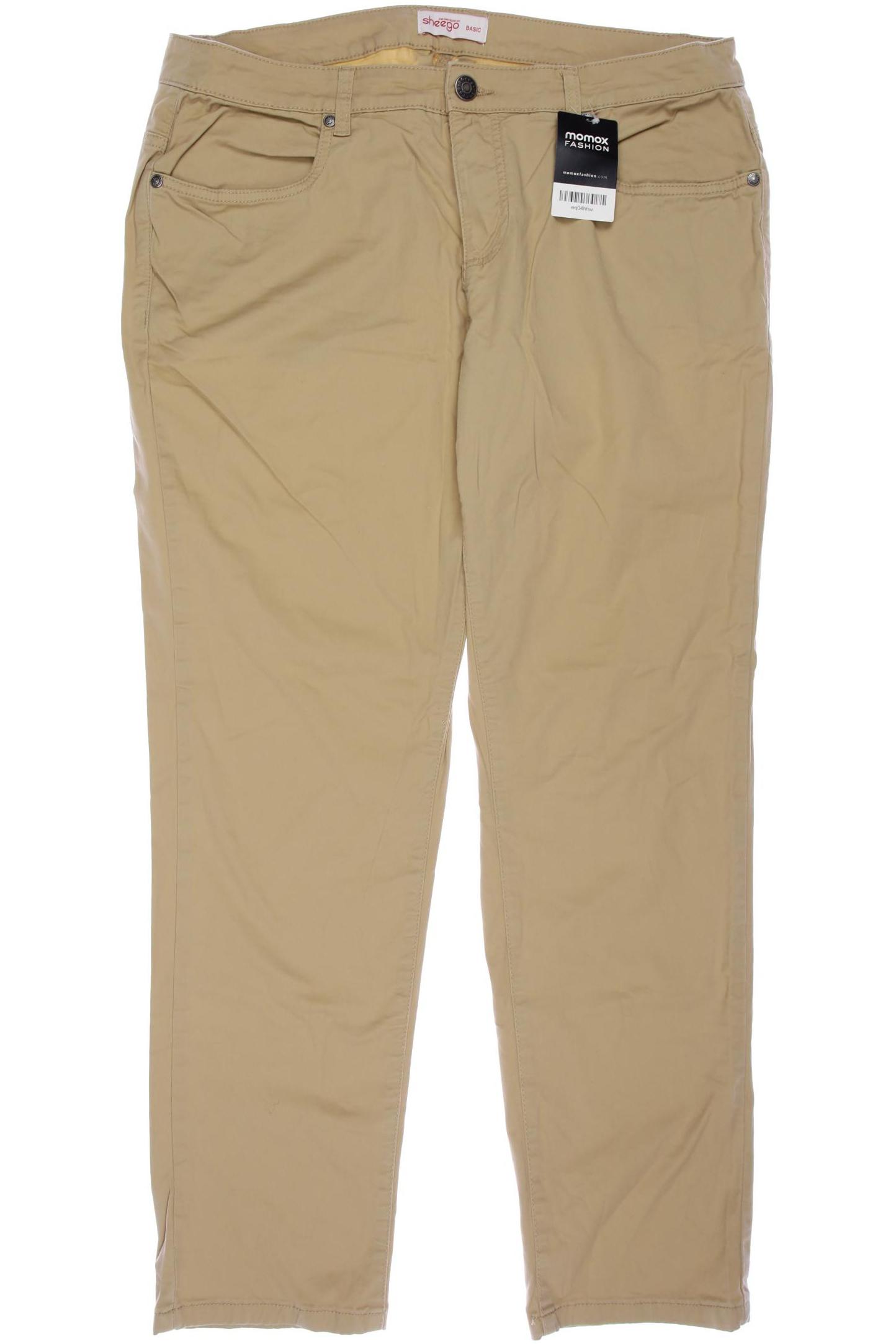 

sheego Damen Stoffhose, beige, Gr. 46