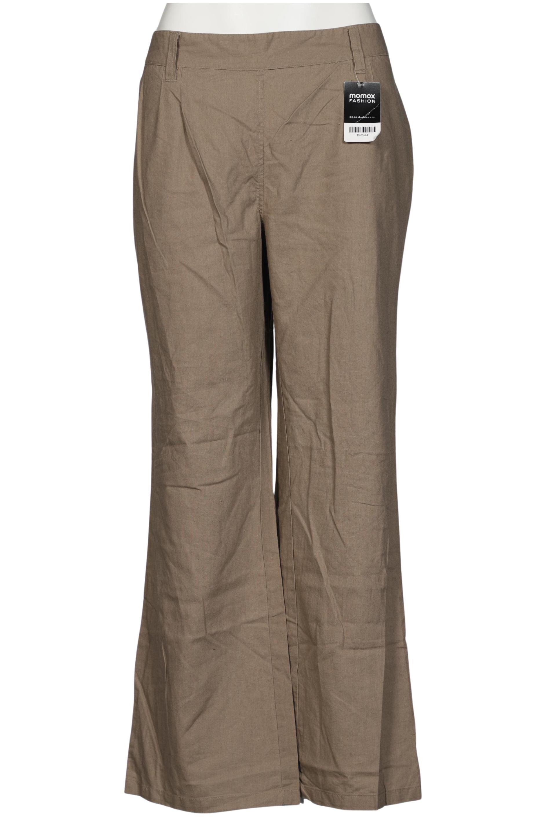 

sheego Damen Stoffhose, beige, Gr. 48