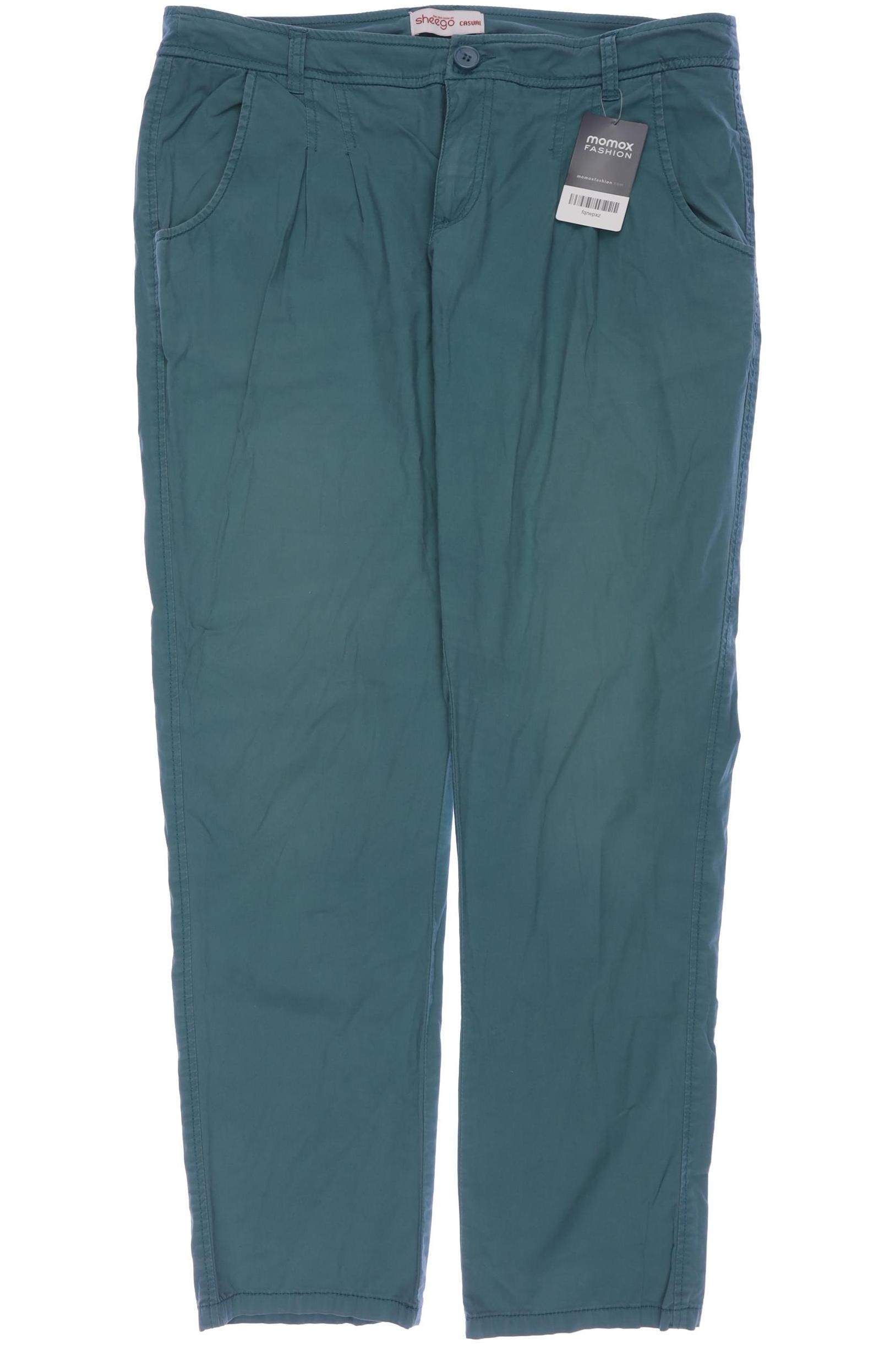

sheego Damen Stoffhose, türkis, Gr. 44