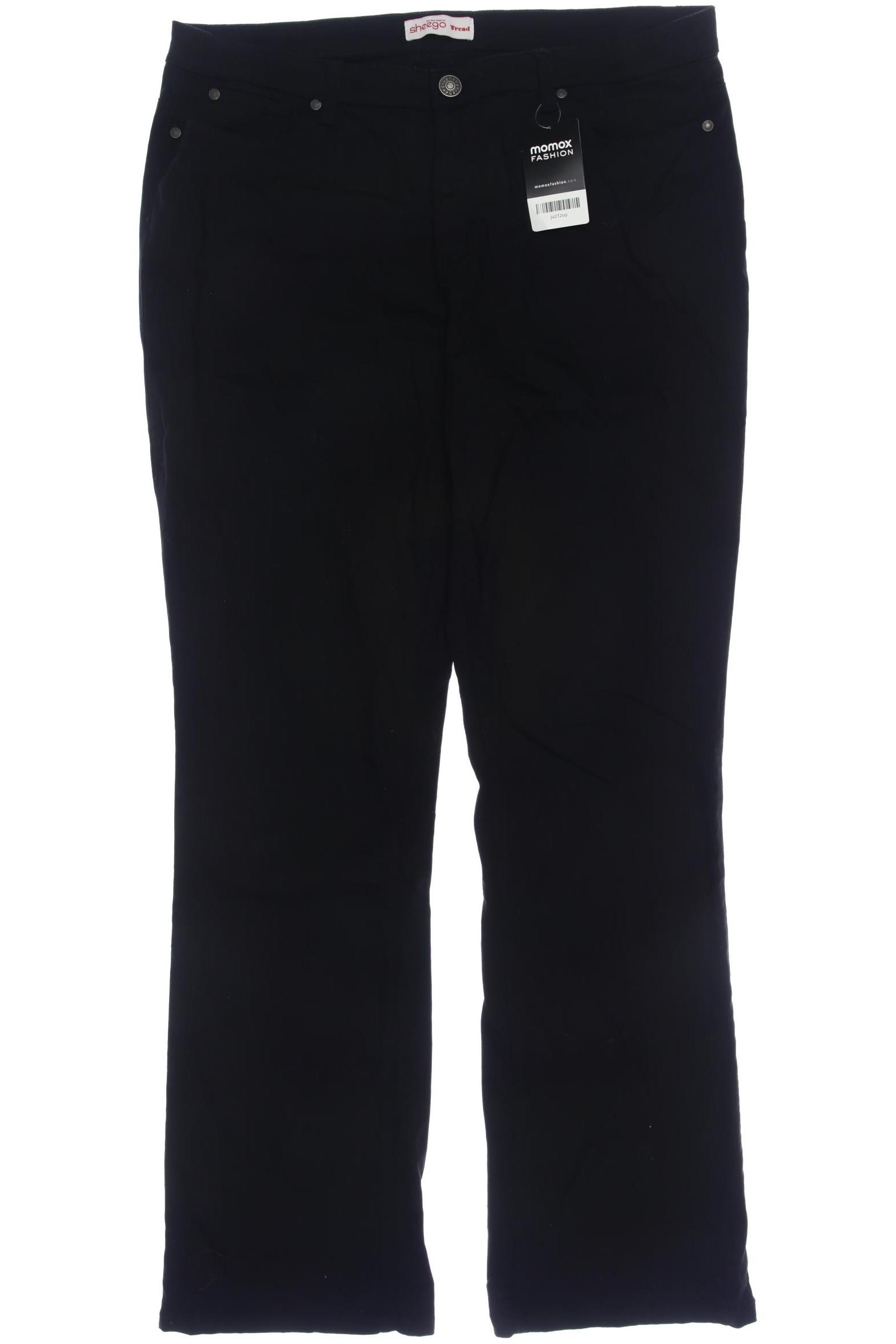 

sheego Damen Stoffhose, schwarz, Gr. 92