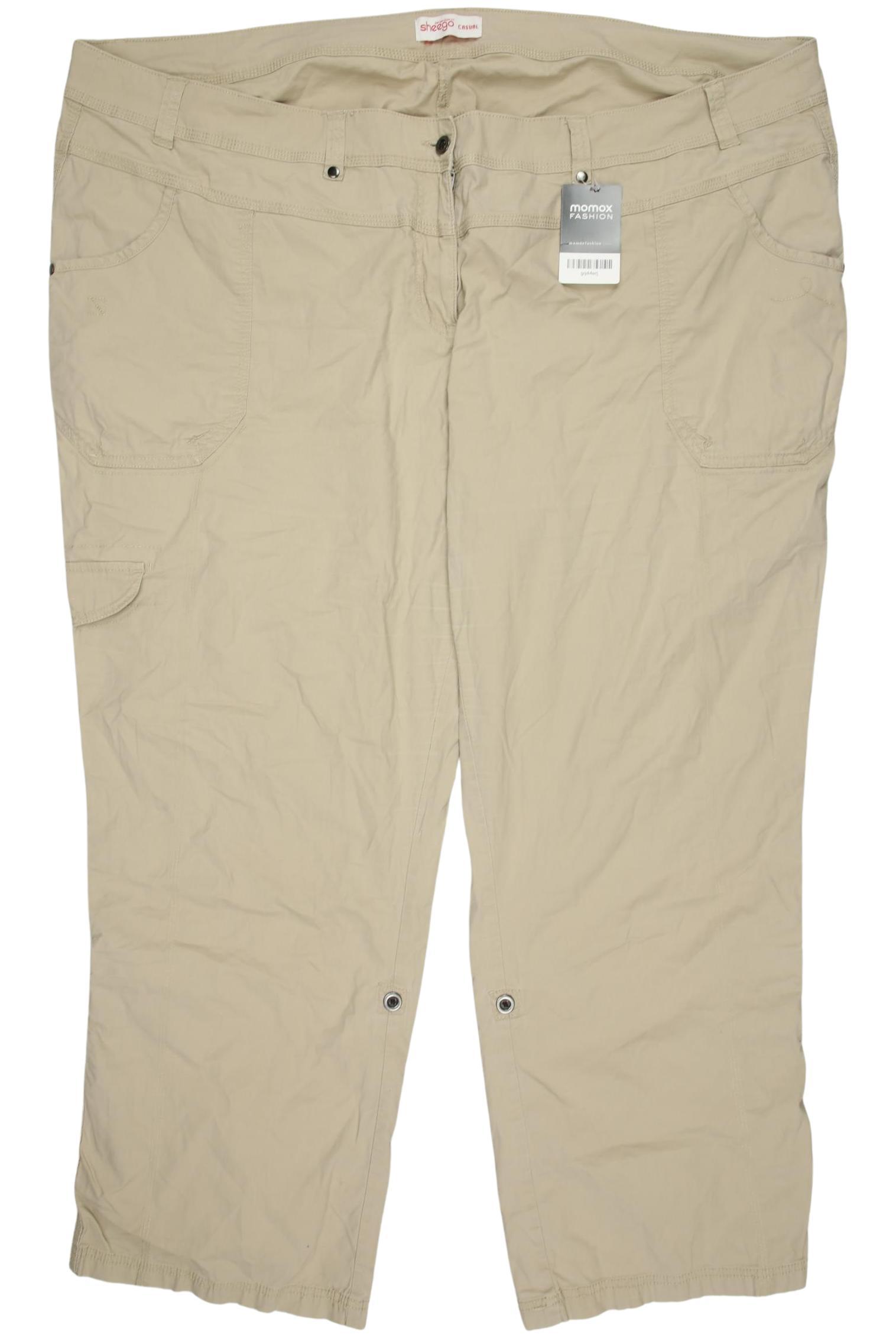 

sheego Damen Stoffhose, beige, Gr. 58