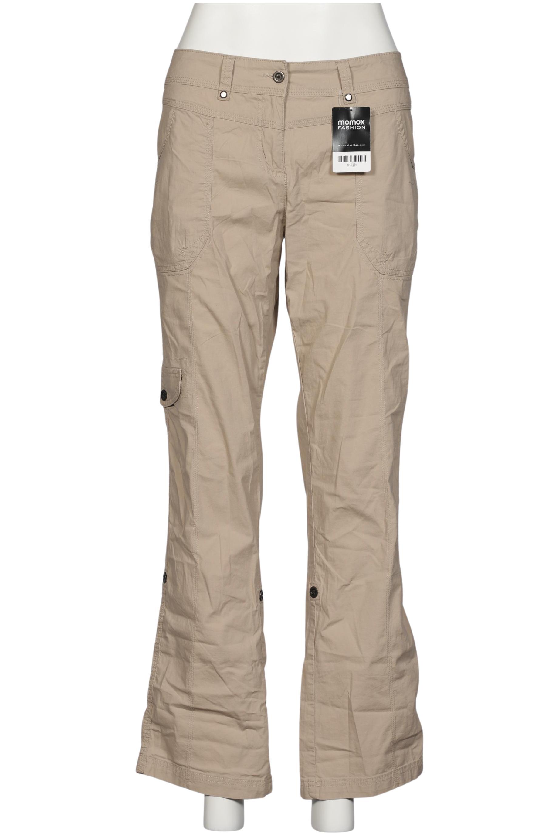 

sheego Damen Stoffhose, beige, Gr. 42