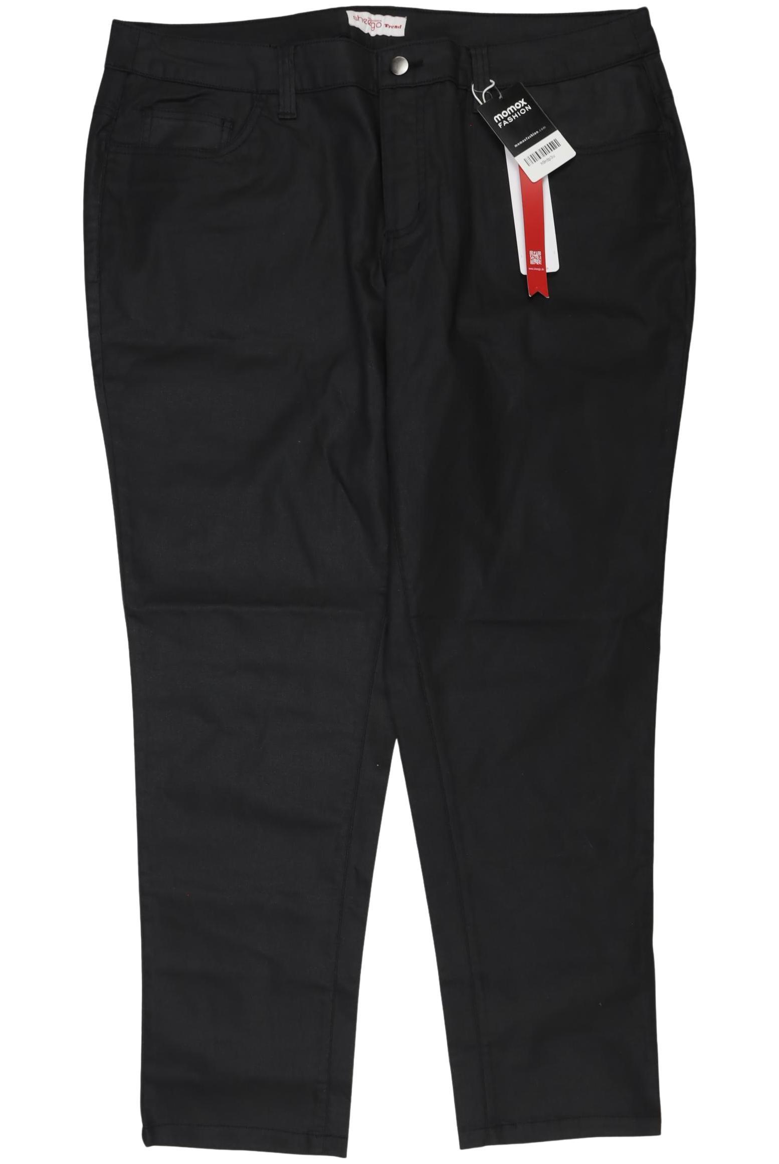 

sheego Damen Stoffhose, schwarz, Gr. 24