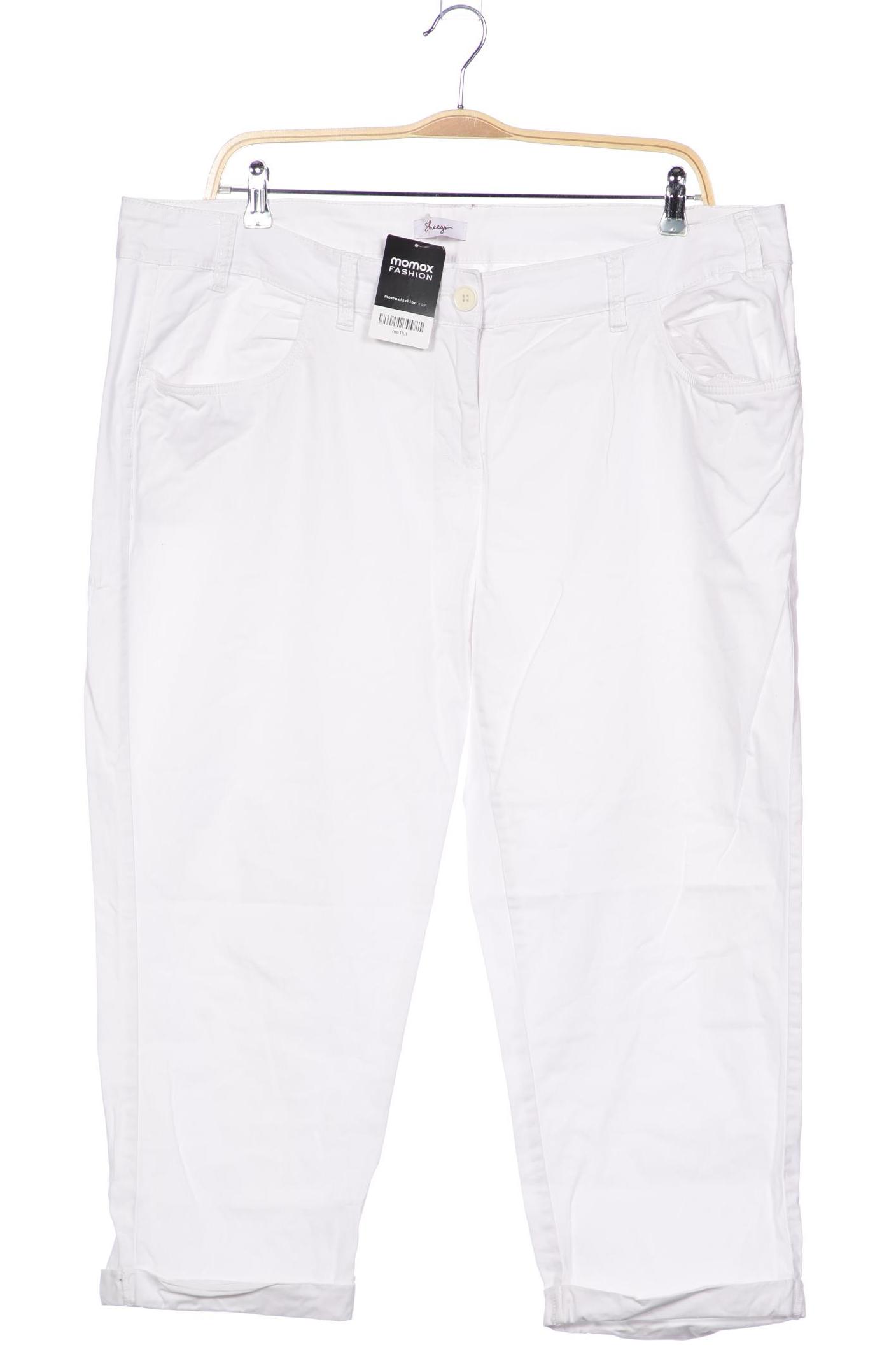 

sheego Damen Stoffhose, weiß