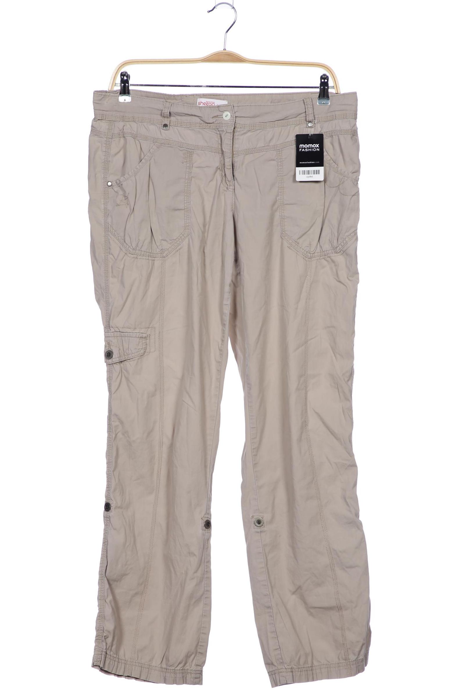 

sheego Damen Stoffhose, beige, Gr. 88