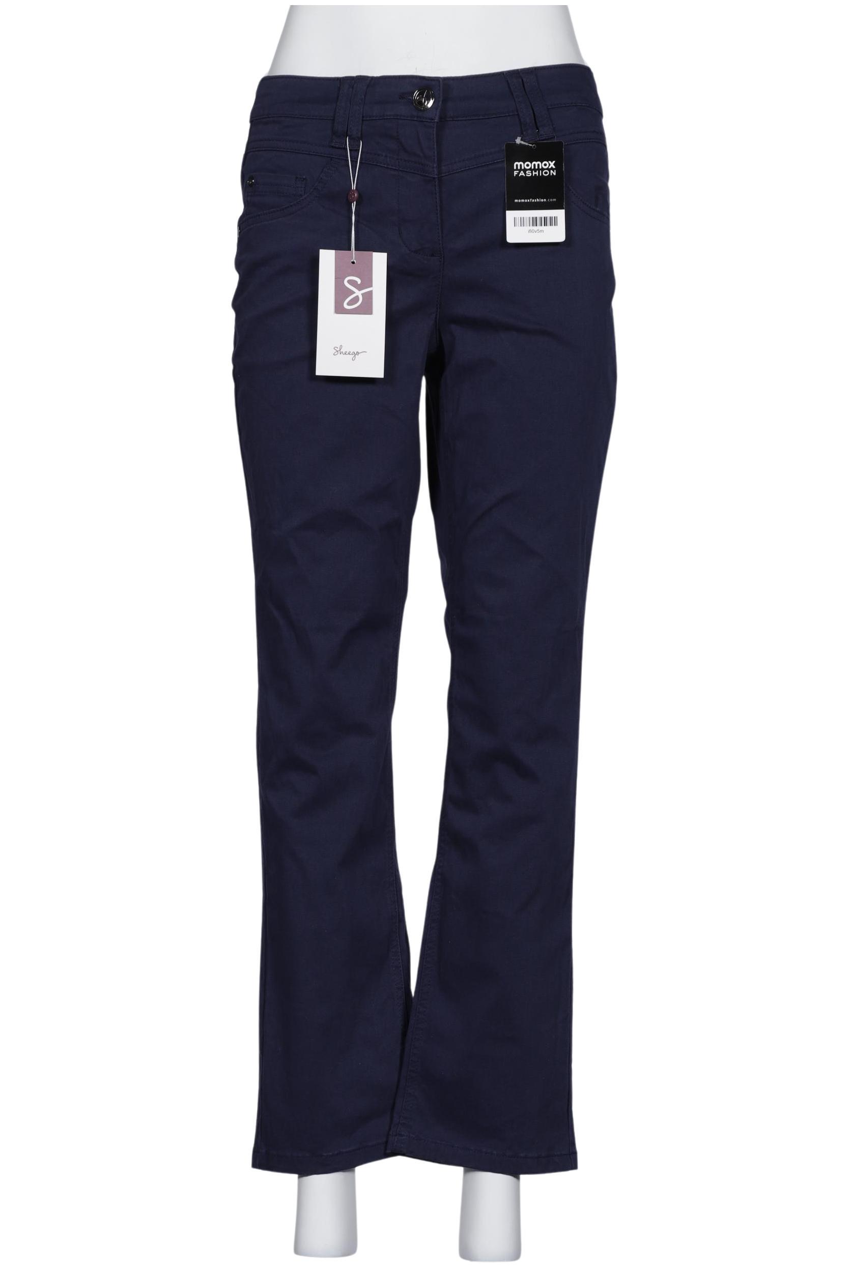 

sheego Damen Stoffhose, marineblau, Gr. 20