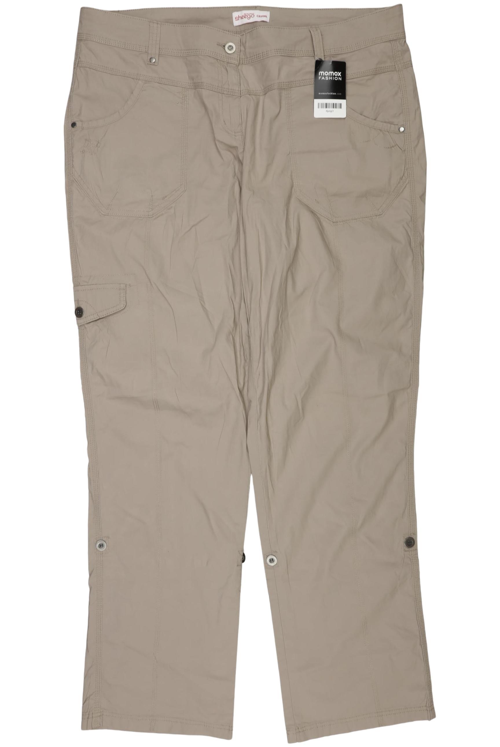 

sheego Damen Stoffhose, beige, Gr. 96