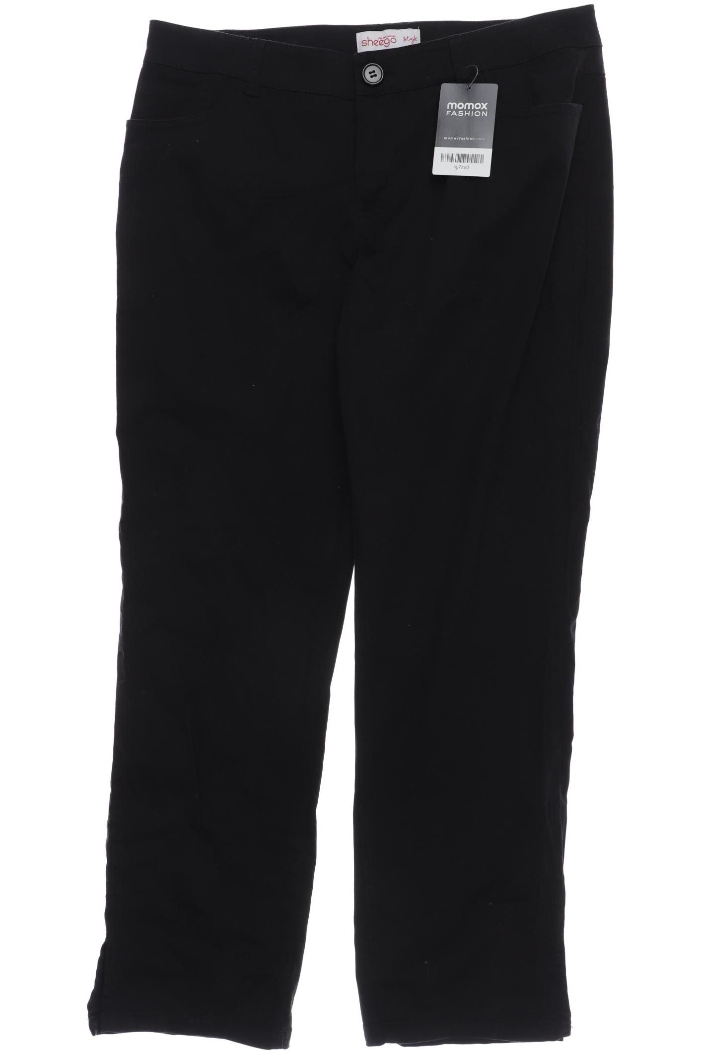 

sheego Damen Stoffhose, schwarz, Gr. 40