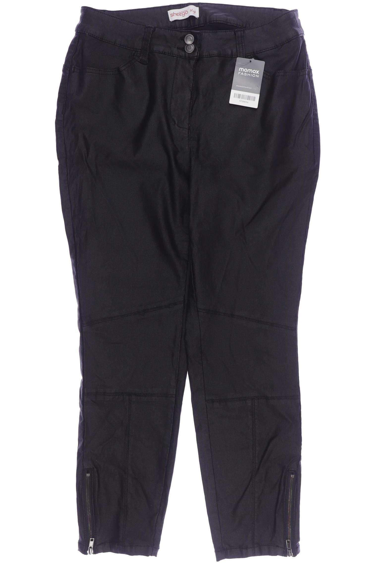 

sheego Damen Stoffhose, schwarz, Gr. 46