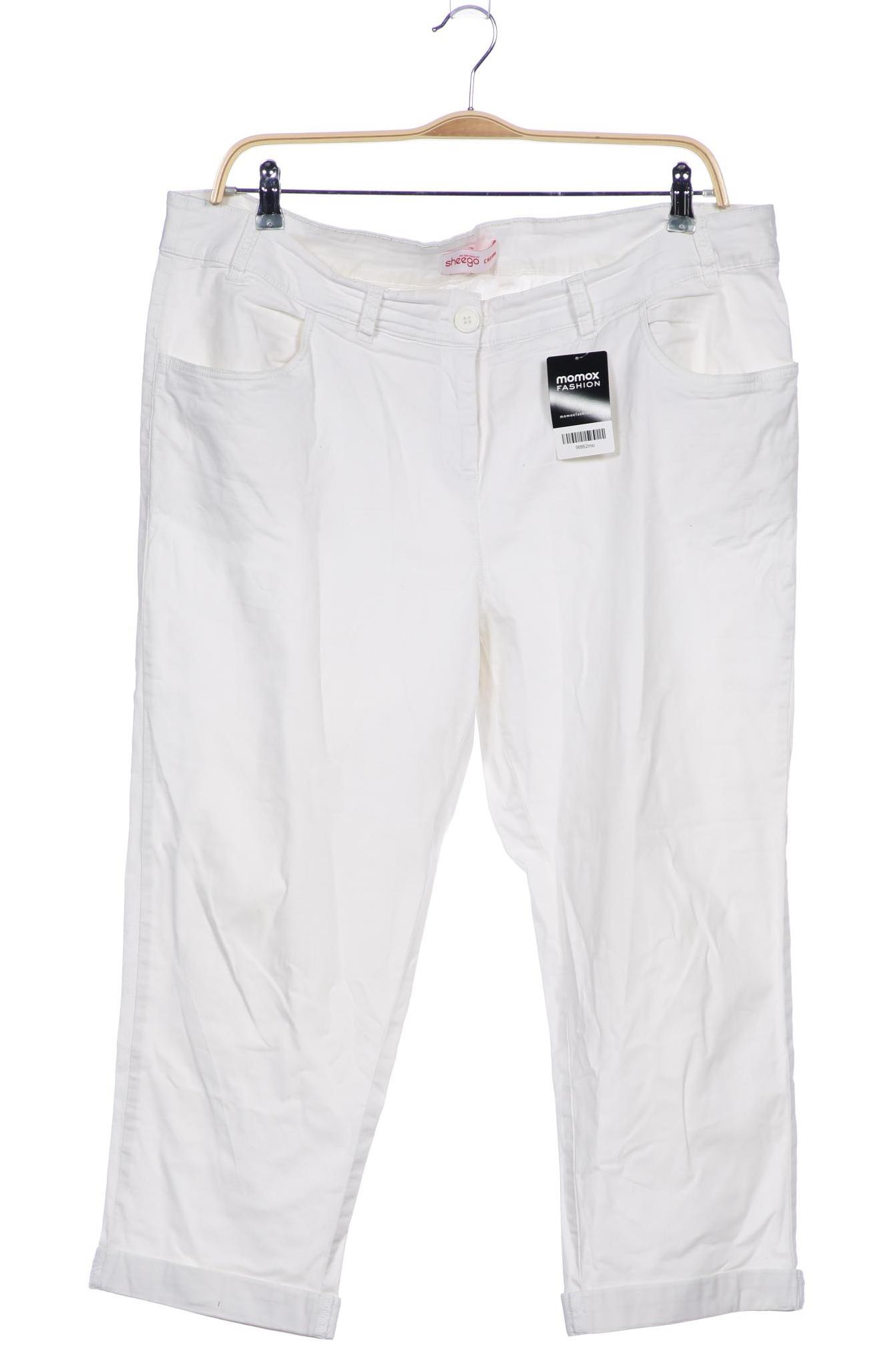 

sheego Damen Stoffhose, cremeweiß, Gr. 52