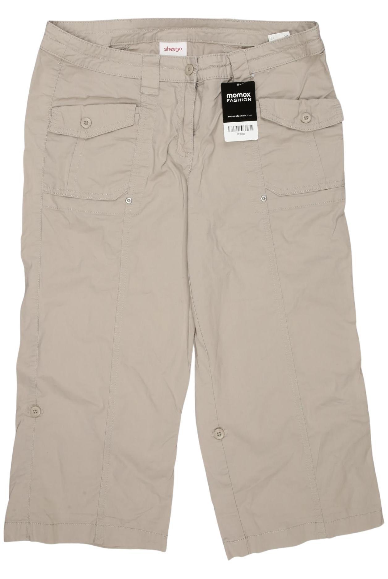 

sheego Damen Stoffhose, beige, Gr. 42