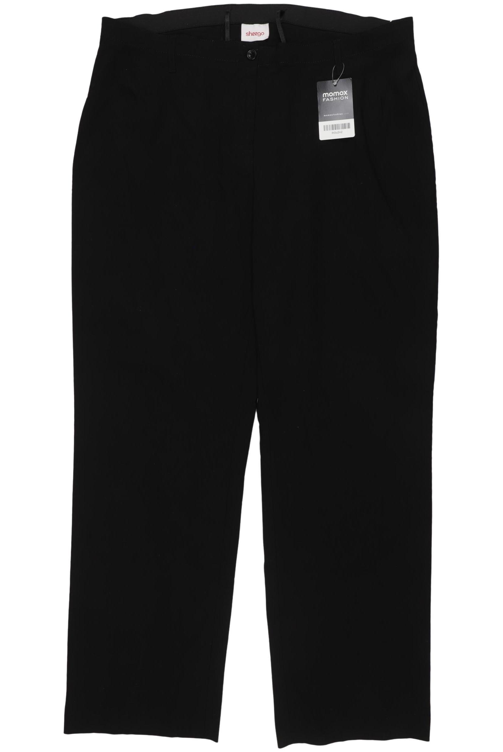 

sheego Damen Stoffhose, schwarz, Gr. 24